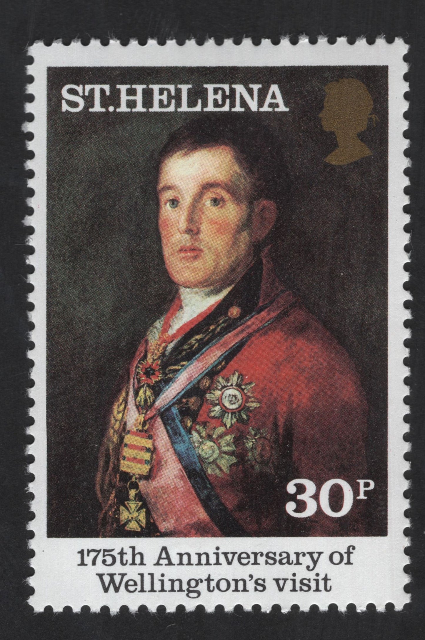 SCG13369 - St. Helena 30p – 175th Anniversary of Wellington’s Visit (Duke of Wellington Portrait)