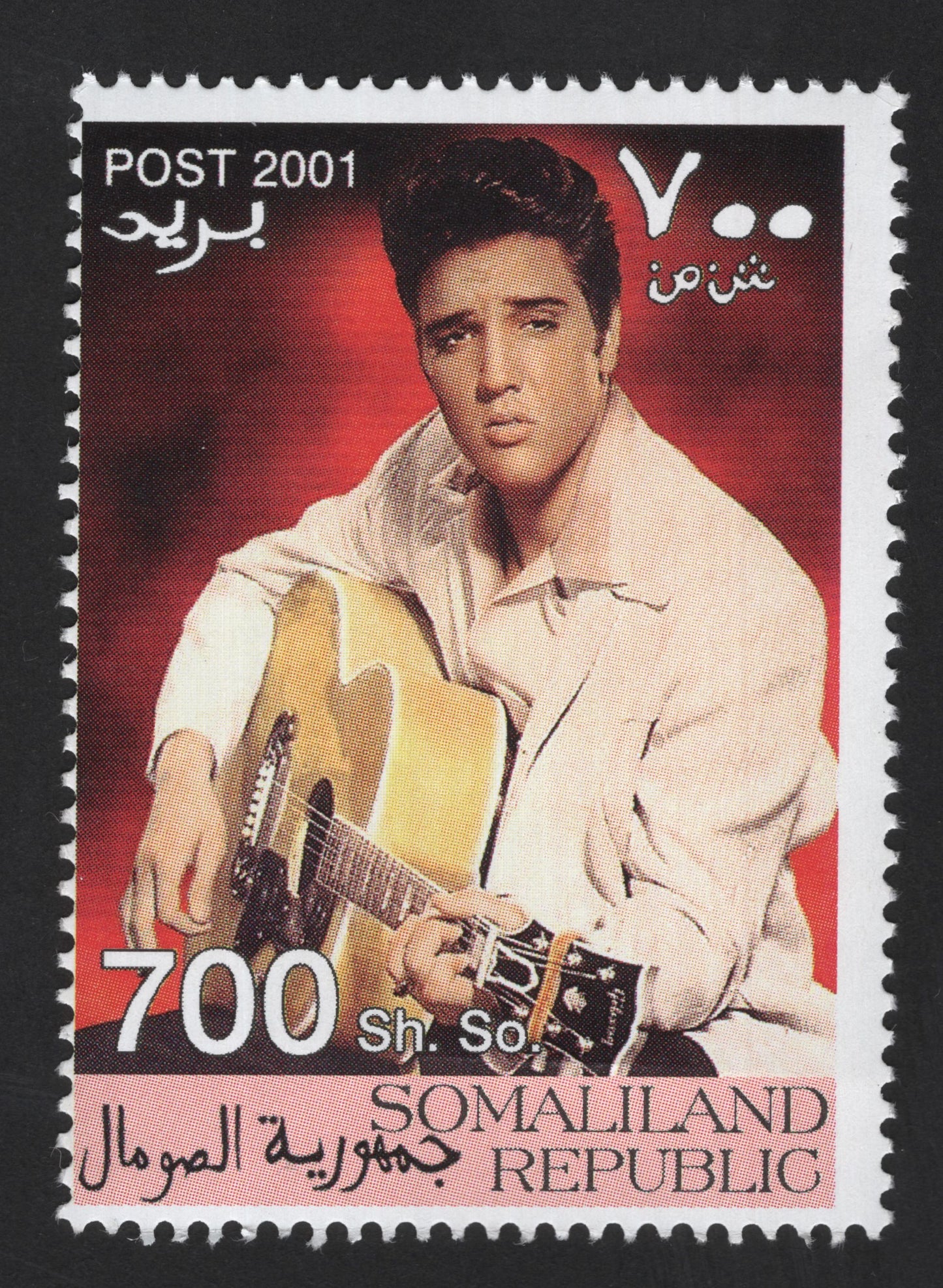 SCG13362 - Somaliland Republic 700 Shillings – Elvis Presley Commemorative Stamp (2001)