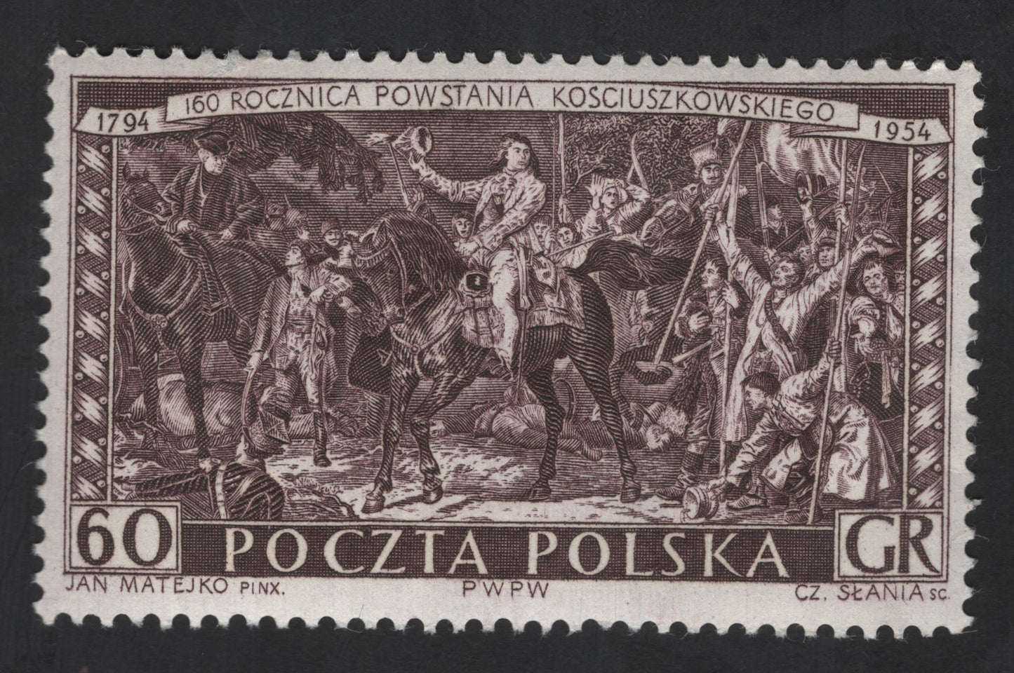 SCG13367 - Poland 1954 – 160th Anniversary of the Kościuszko Uprising (60 gr)