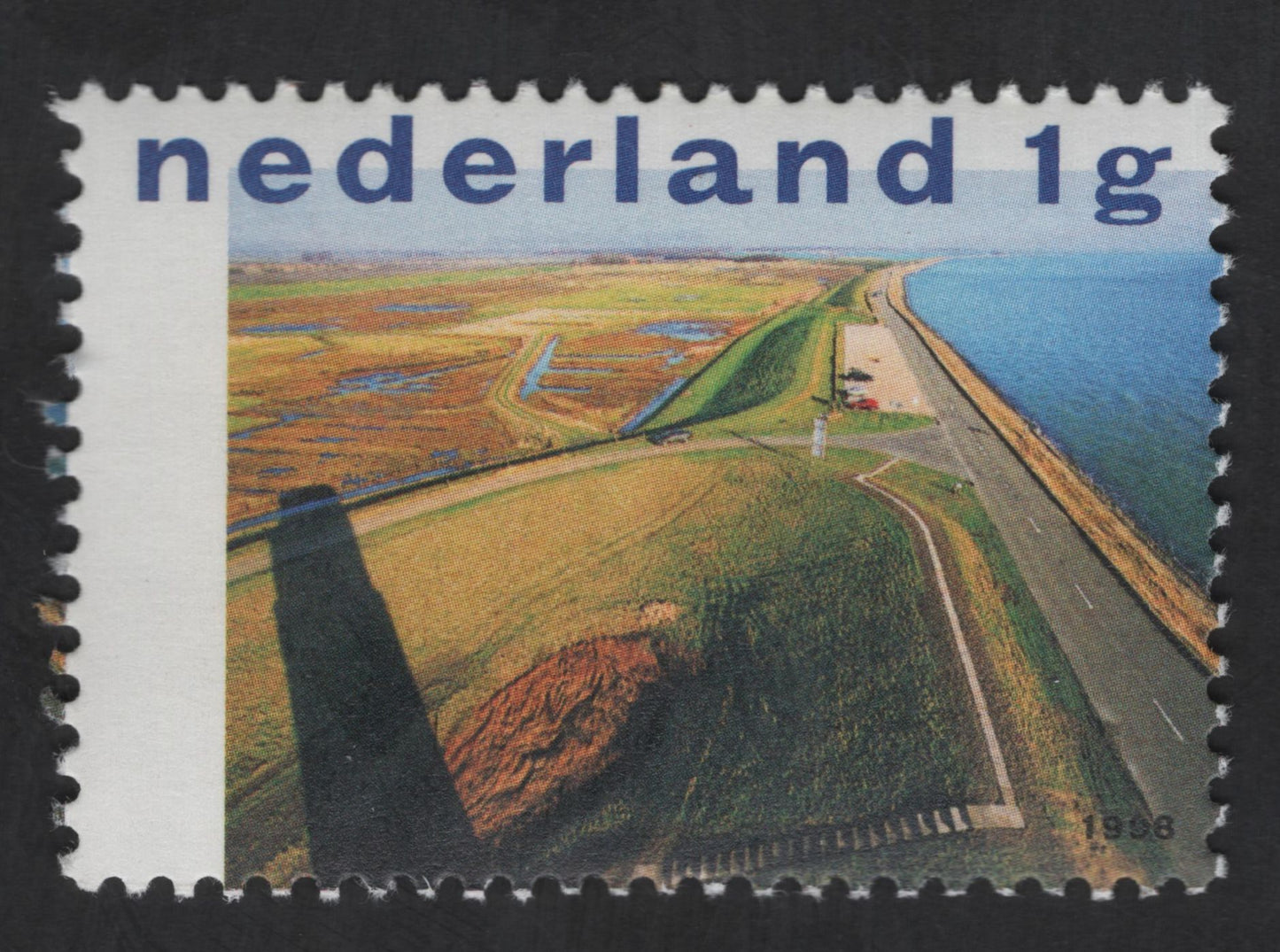 SCG13410 - Netherlands 1 Gulden Coastal Dike Landscape – 1986