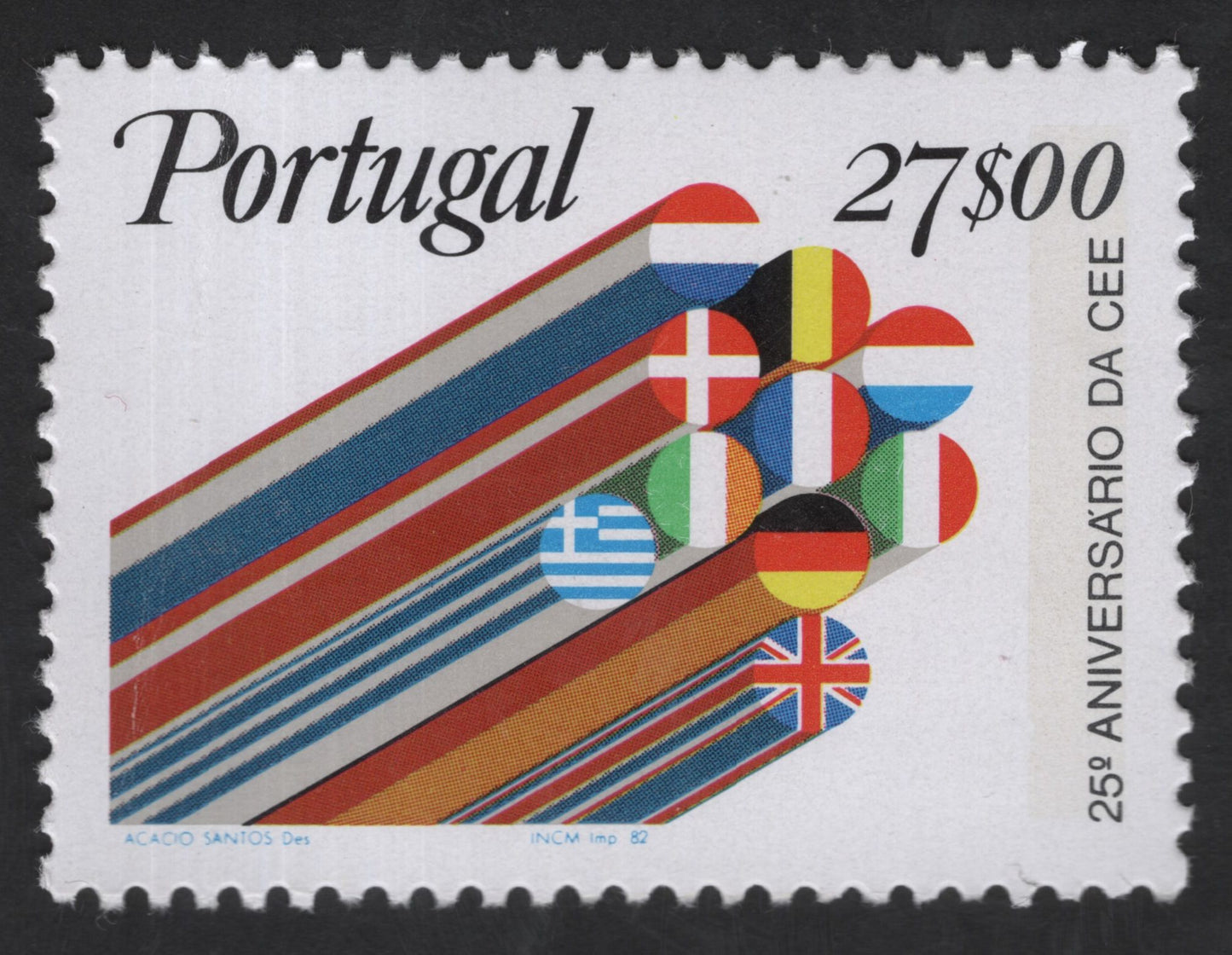 SCG13433 - Portugal 1982 – 25th Anniversary of the CEE (European Economic Community) Stamp – 27$00