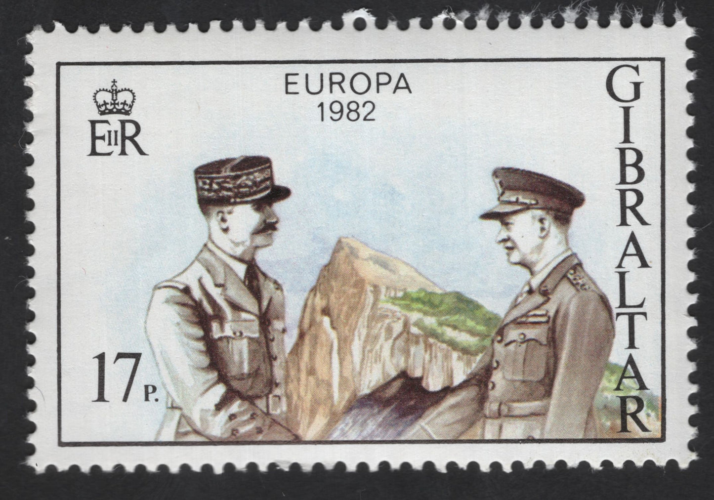 SCG13434 - Gibraltar 1982 Europa Stamp – The Great Siege of Gibraltar Meeting (17p)