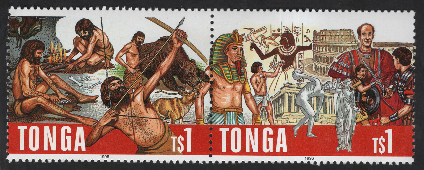 SCG13457 - Evolution of Civilization – From Prehistoric Life to Classical Antiquity (Se-tenant Pair)