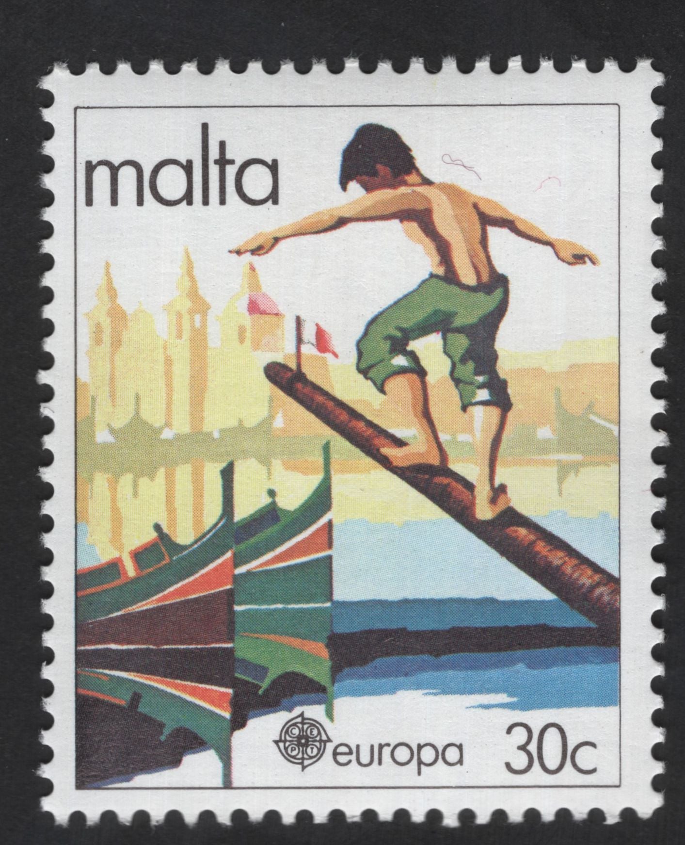 SCG13341 - Malta 1976 Europa – Traditional Harbour Scene (30c)