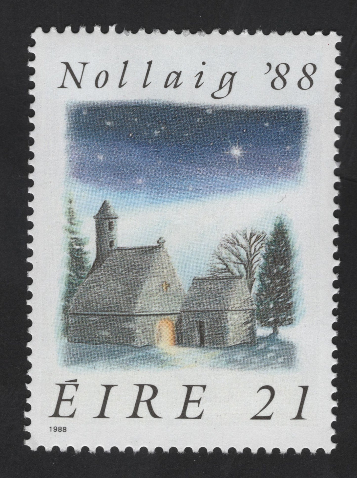 SCG13342 - Ireland 1988 – Christmas “Nollaig ’88” 21p Church Stamp