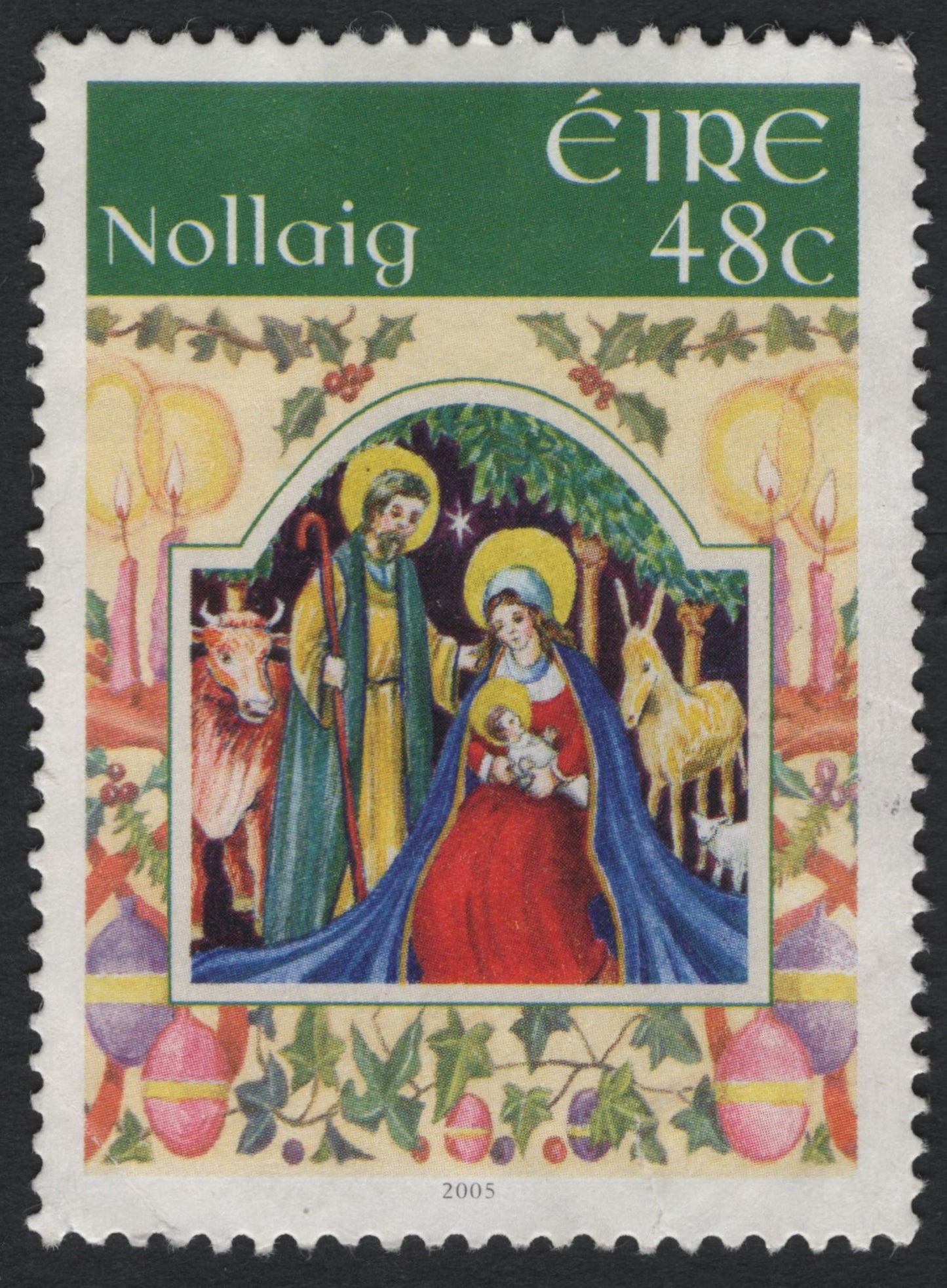 SCG7482 - Ireland 2005 Christmas “Nollaig” Nativity Stamp (48c)