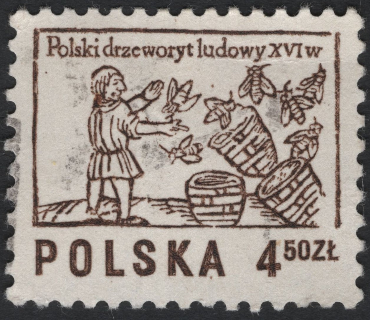 SCG7483 - Philatelic Entry: Poland 1966 – Folk Woodcut, 16th Century