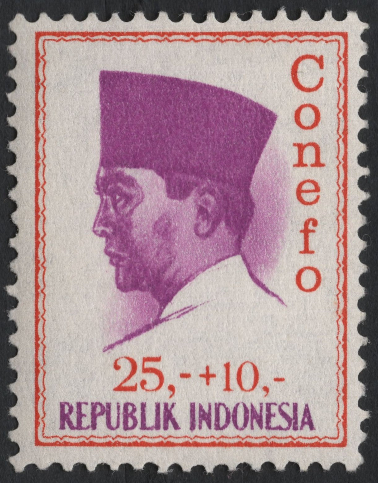 SCG7484 - Philatelic Entry: Indonesia 1965 – Conefo Issue (25+10 Sen)