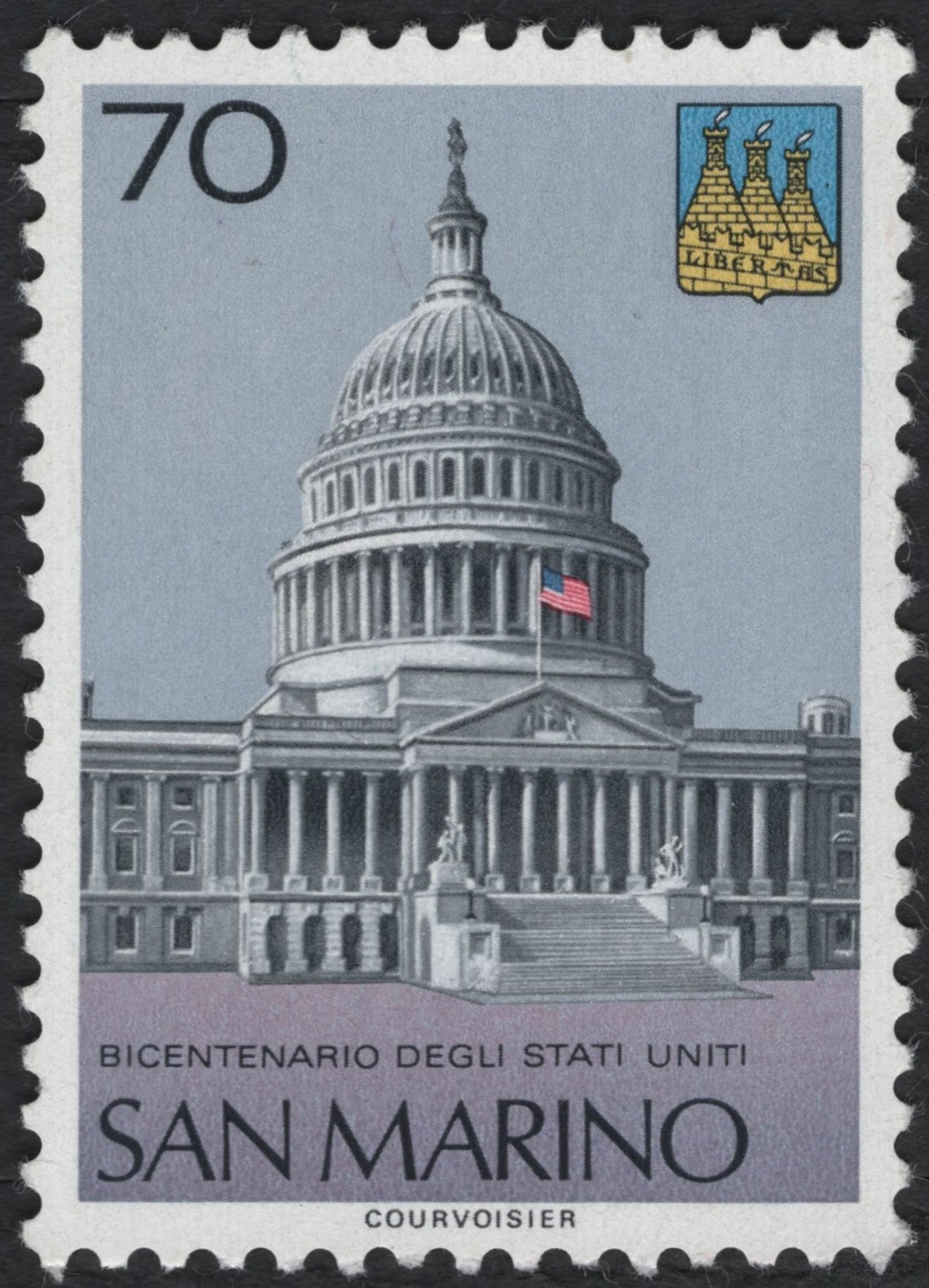 SCG7489 - Philatelic Entry: San Marino 1976 – U.S. Bicentennial Commemoration