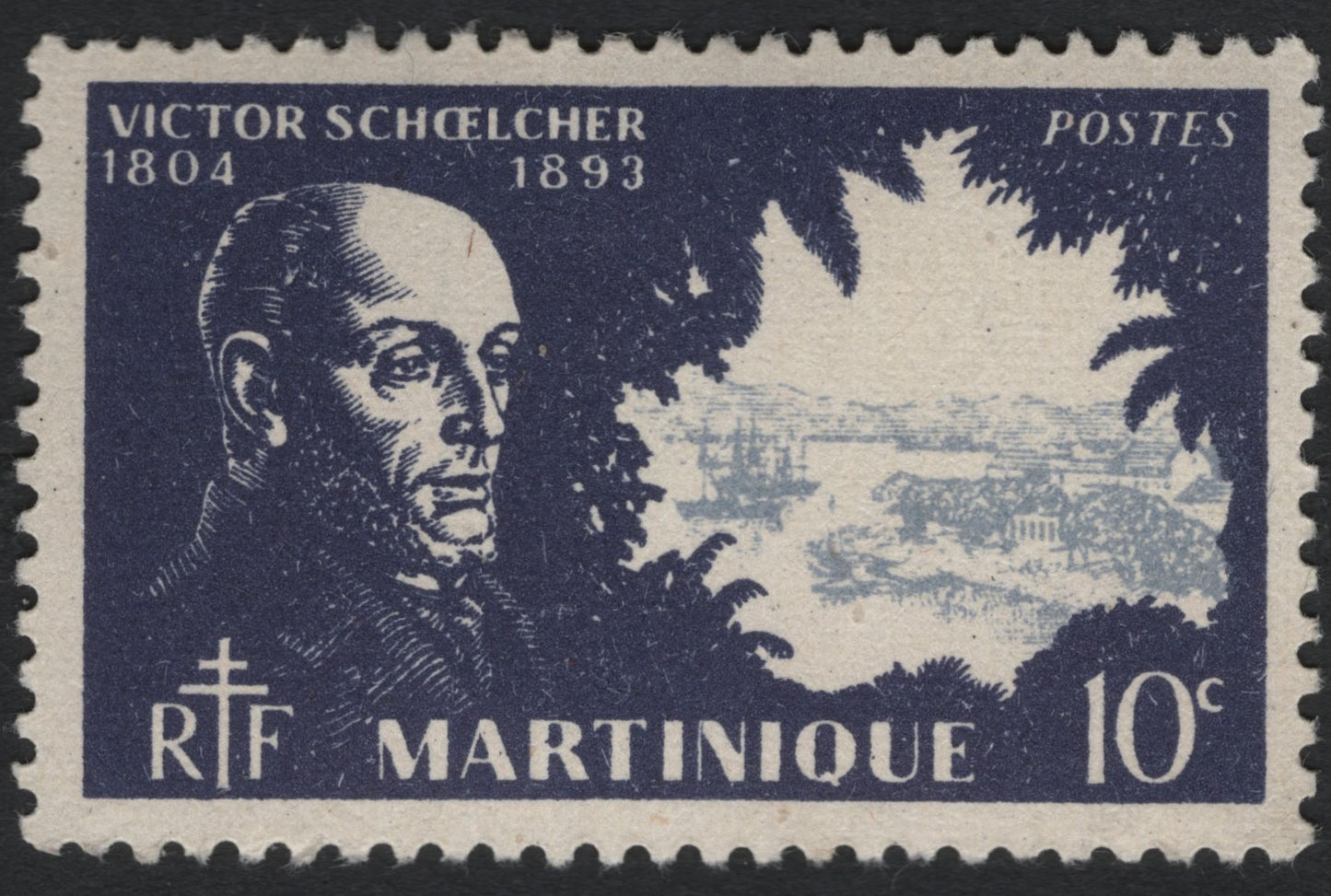 SCG7493 - Philatelic Entry: Martinique – Victor Schoelcher Commemorative (10c)