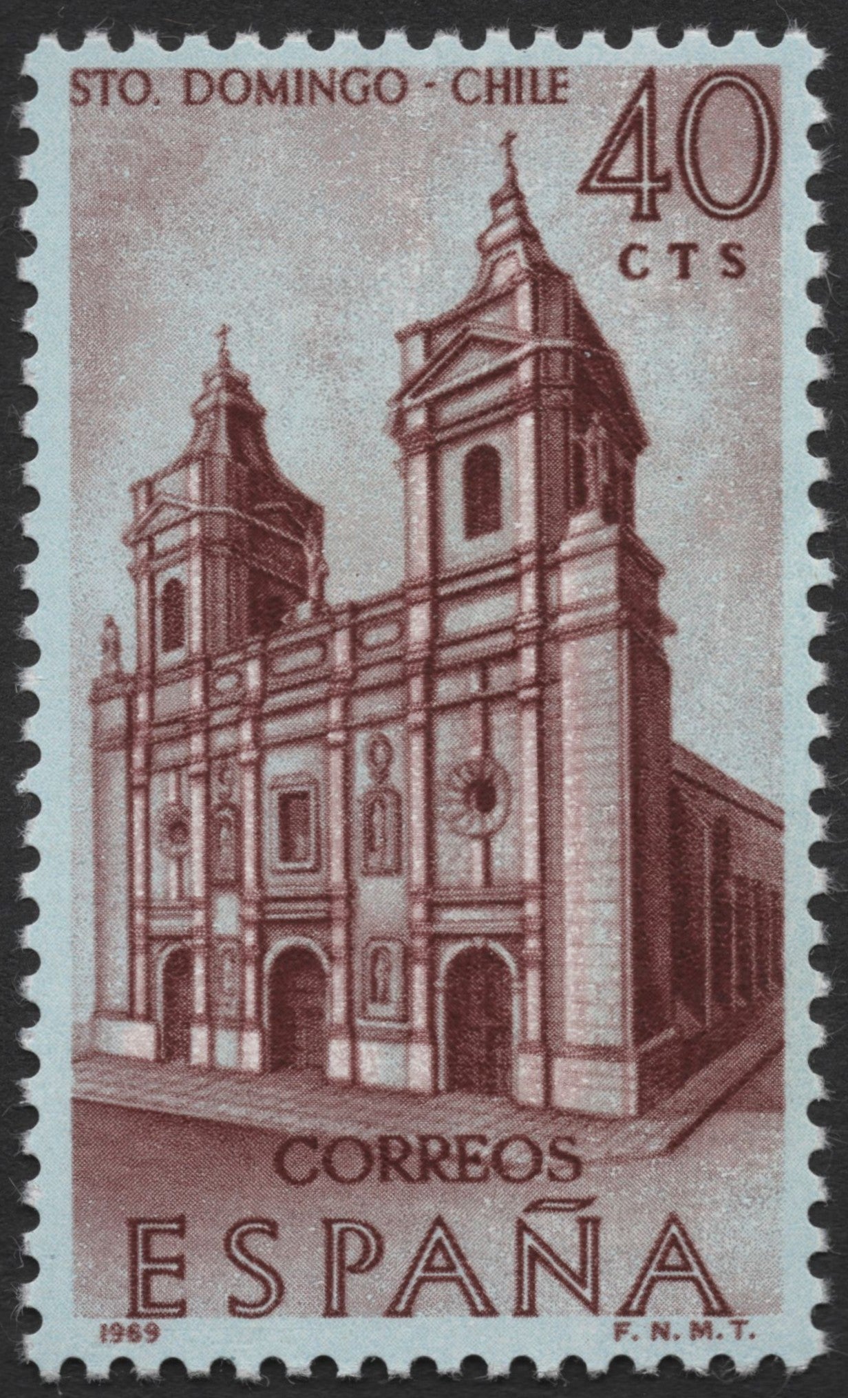 SCG2176 - Spain 1969 Santo Domingo Church Stamp – Chile Series