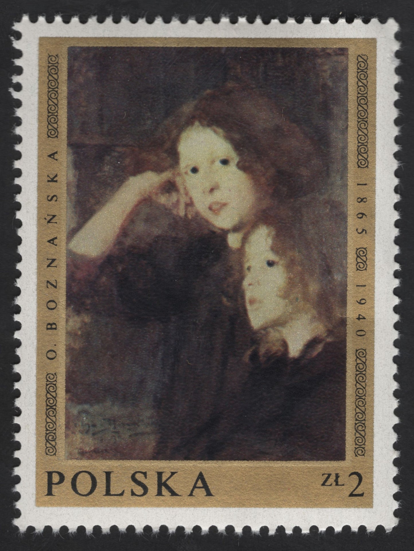 SCG12369 - Poland 1965 – Olga Boznańska “Girls” Art Stamp (2 Złote)