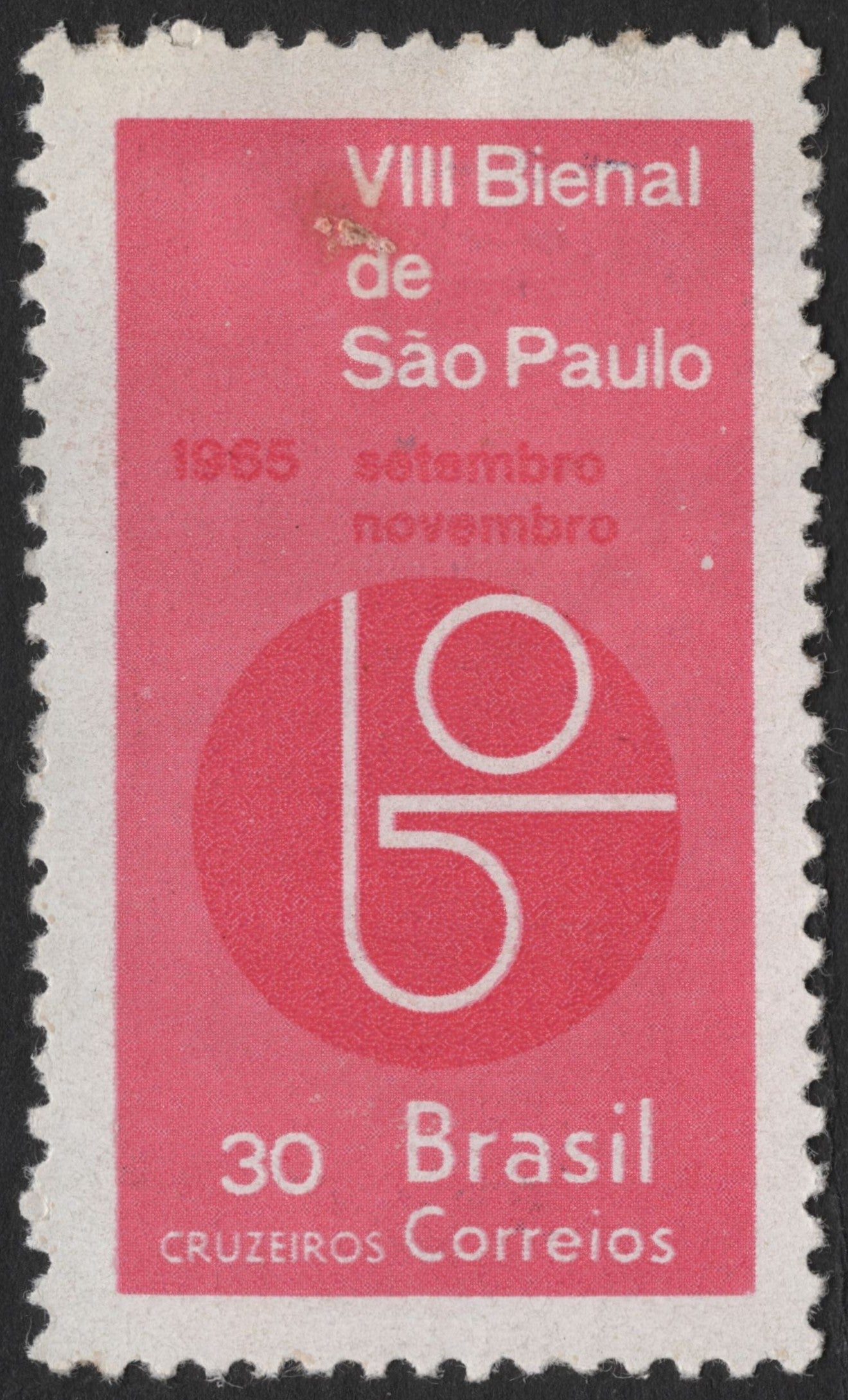 SCG2210 - Brazil 1965 São Paulo Biennial Stamp – 30 Cruzeiros