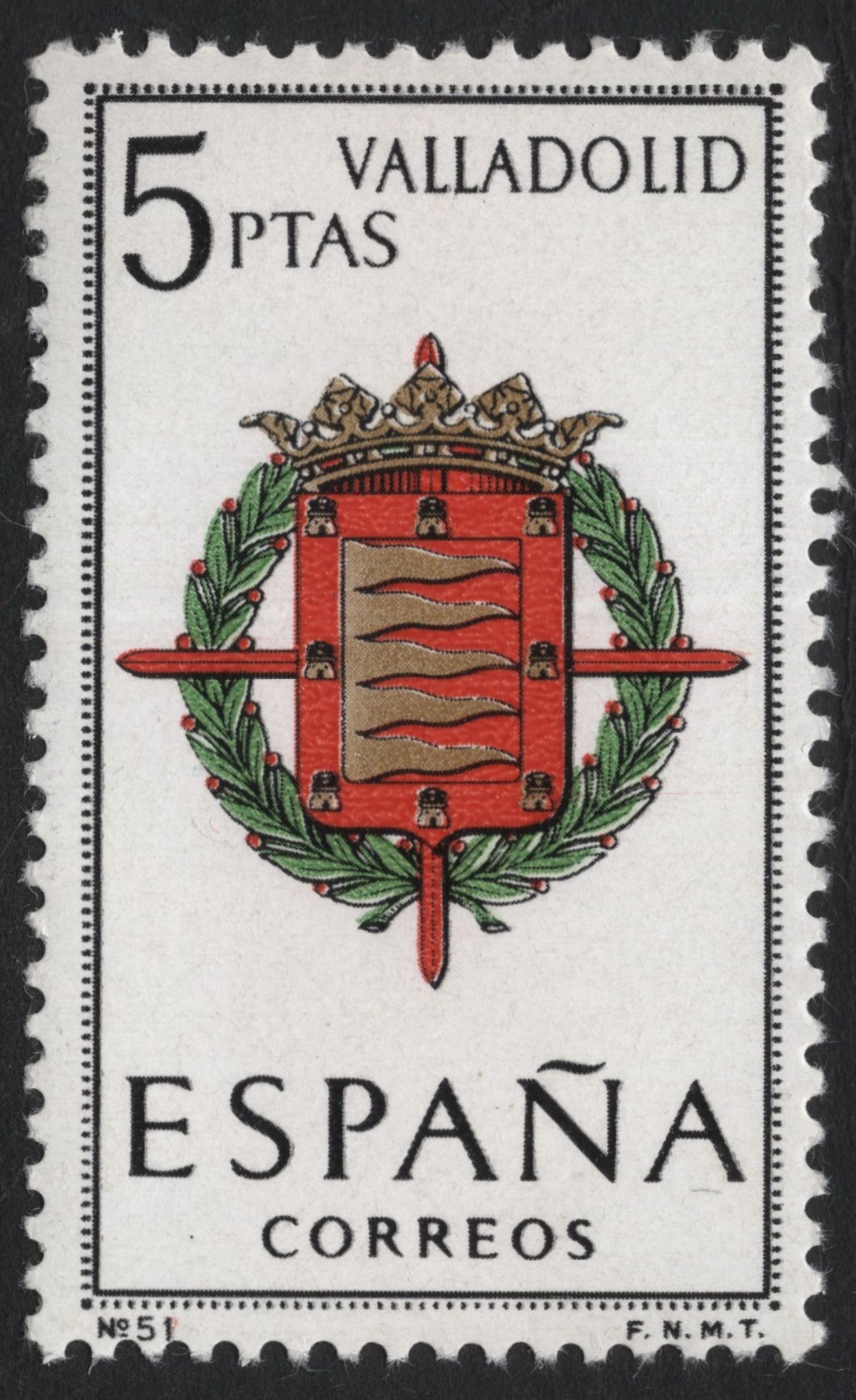 SCG7500 - Philatelic Entry: Spain – Valladolid Coat of Arms (Provincial Series)