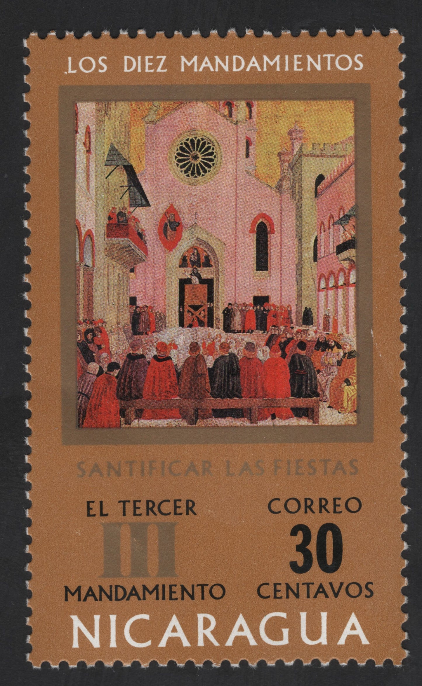 SCG13352 - Nicaragua 30 Centavos – Ten Commandments Series “The Third Commandment”