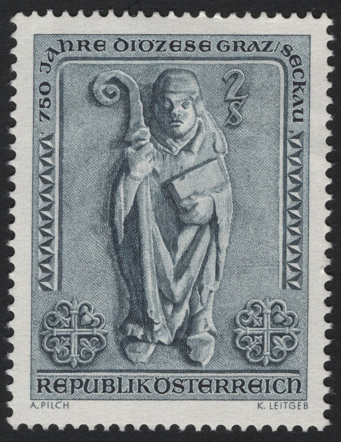 SCG7536 - 750 Jahre Diözese Graz-Seckau — 2s Commemorative Stamp