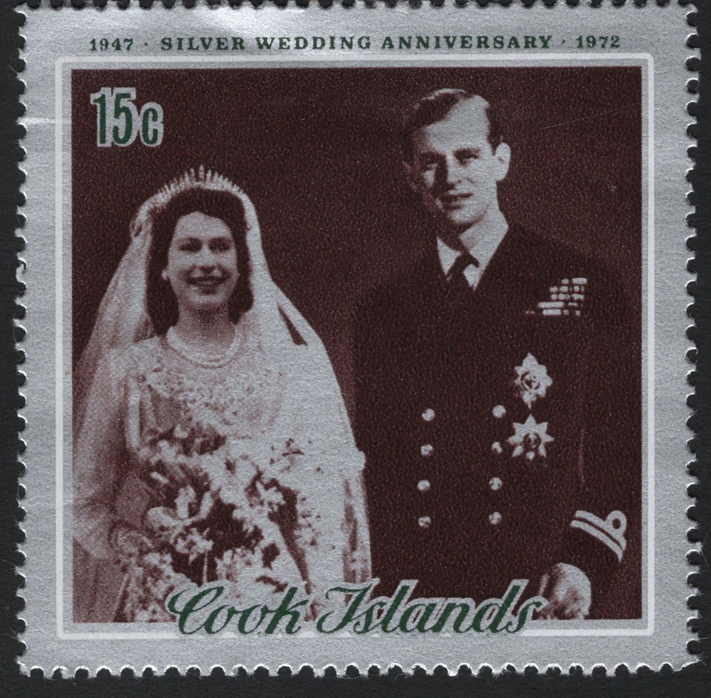 SCG7542 - Silver Wedding of Queen Elizabeth II and Prince Philip – Cook Islands, 1972