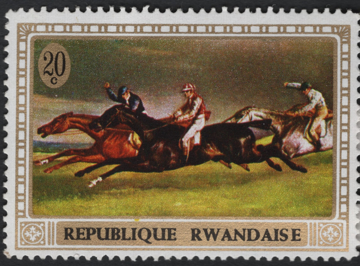 SCG7568 - Rwanda 1970s: “Horse Racing Scene”