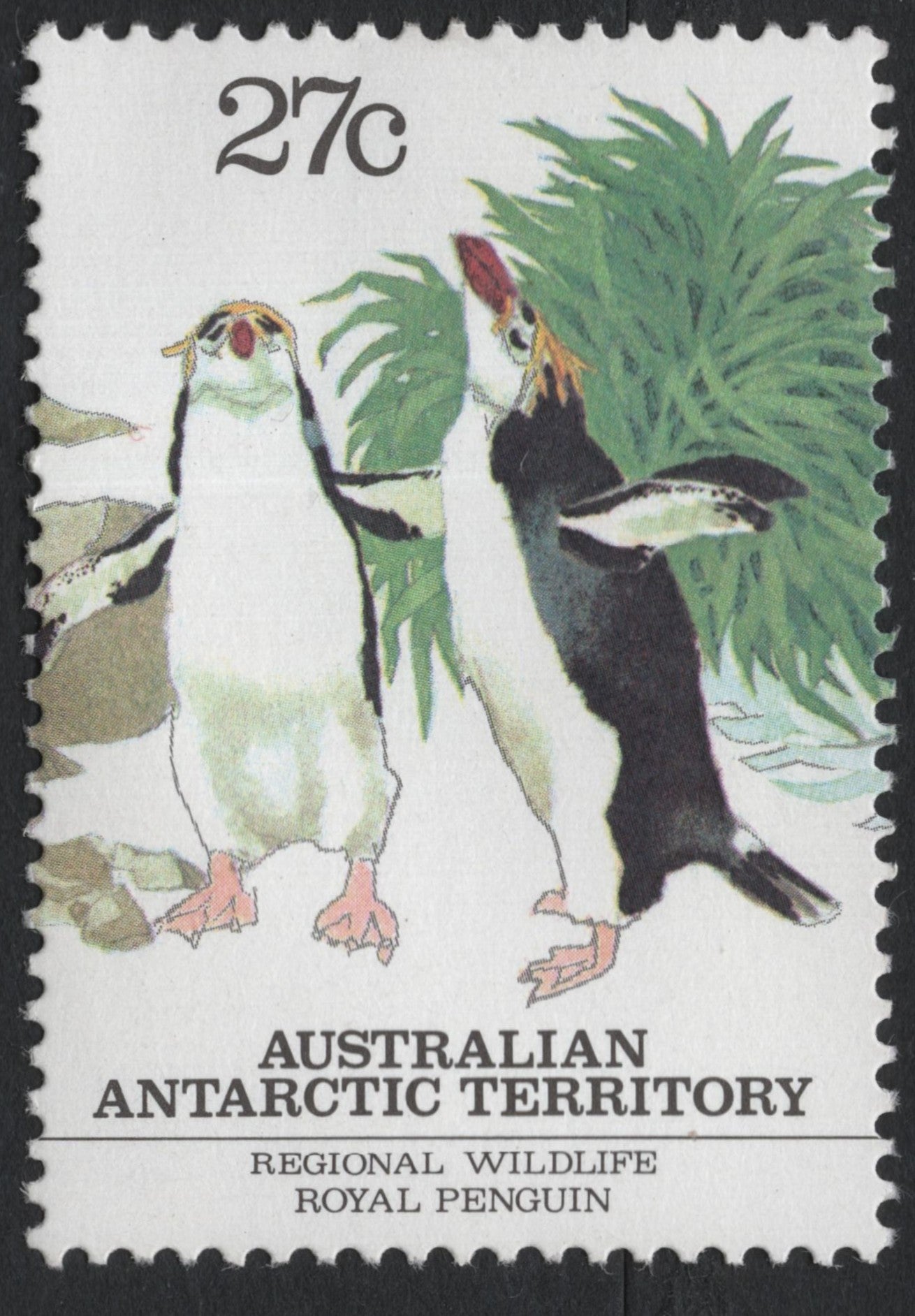 SCG7569 - Australian Antarctic Territory 27c “Royal Penguin” (Regional Wildlife Series)