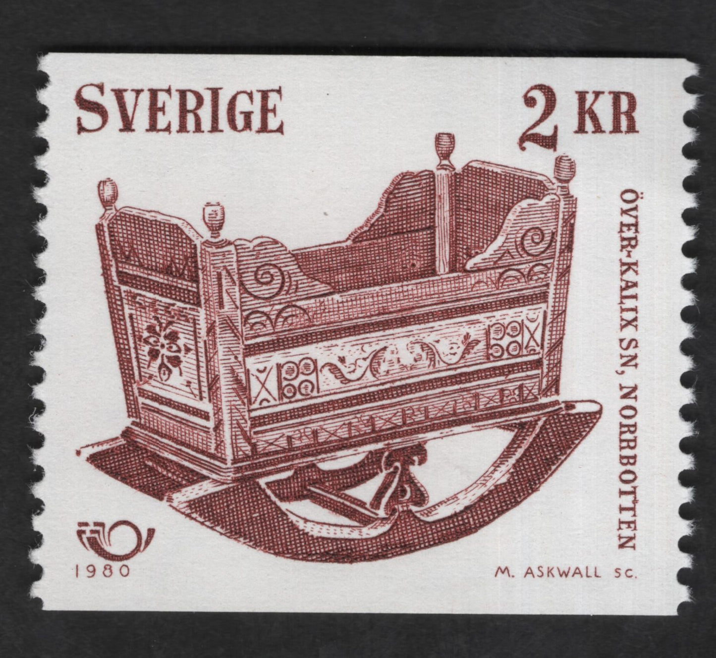 SCG12717 - Sweden 1980 – Traditional Overkalix Rocking Cradle (2 Kr)