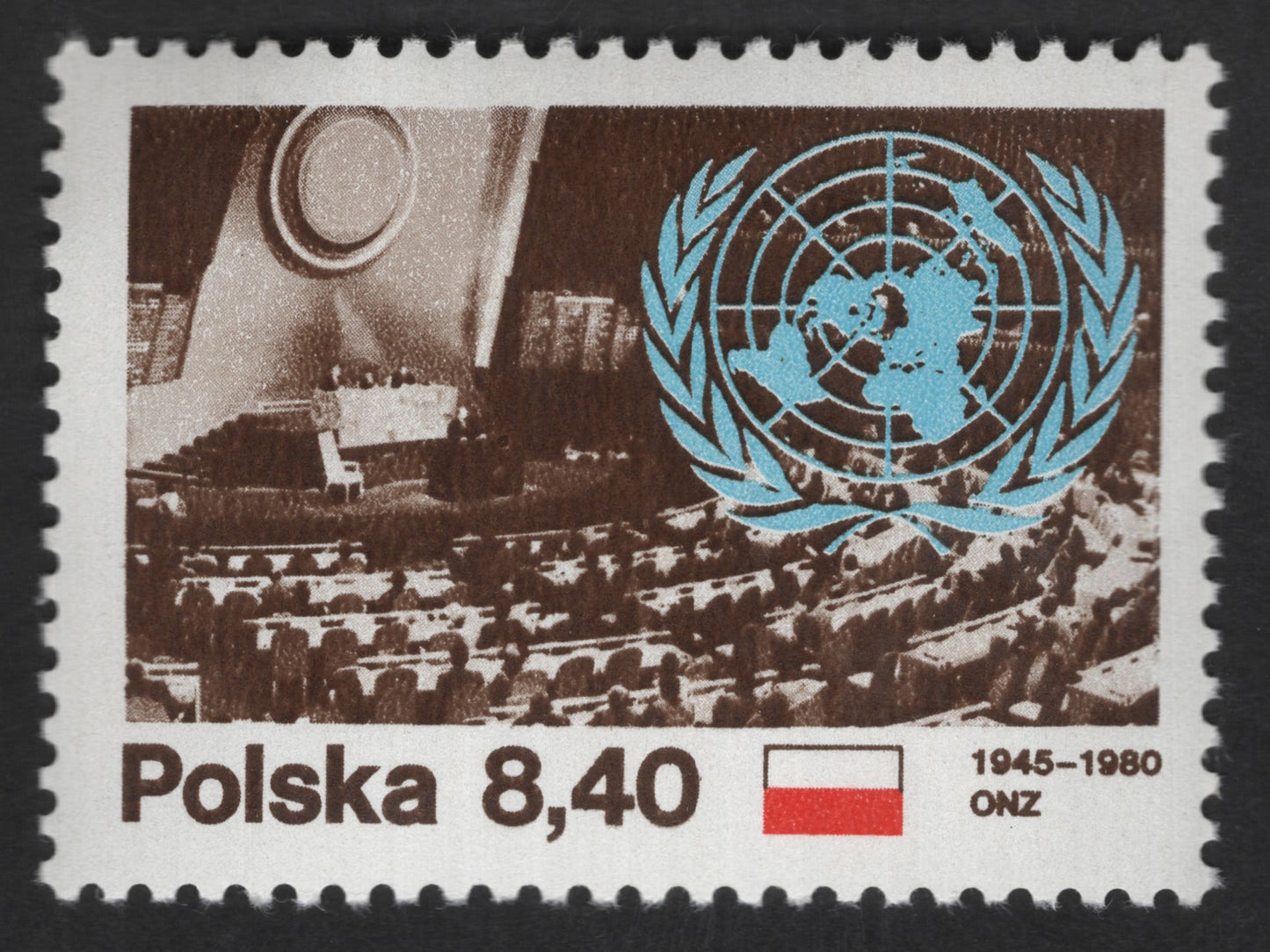 SCG12772 - Poland 1980 – 35th Anniversary of the United Nations (ONZ) Commemorative Stamp