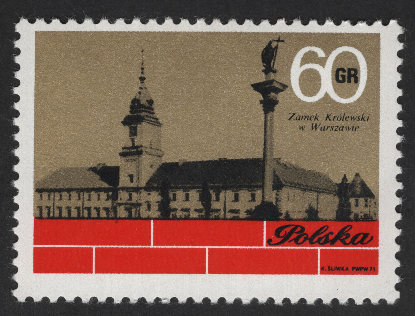 SCG12775 - Poland 1971 – Royal Castle in Warsaw (Zamek Królewski) 60 gr