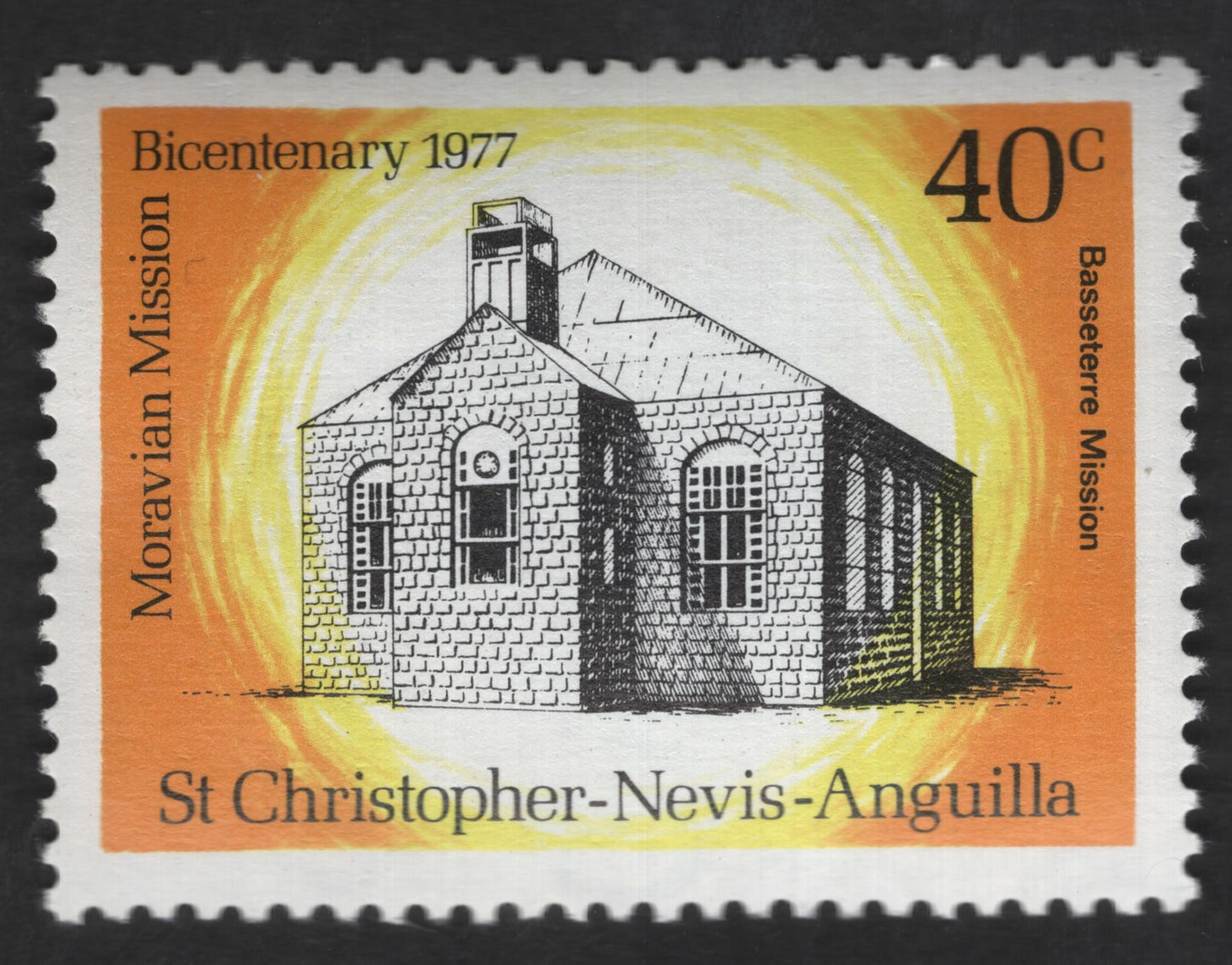 SCG12760 - St Christopher–Nevis–Anguilla 1977 – Bicentenary of Moravian Mission, Basseterre (40c)