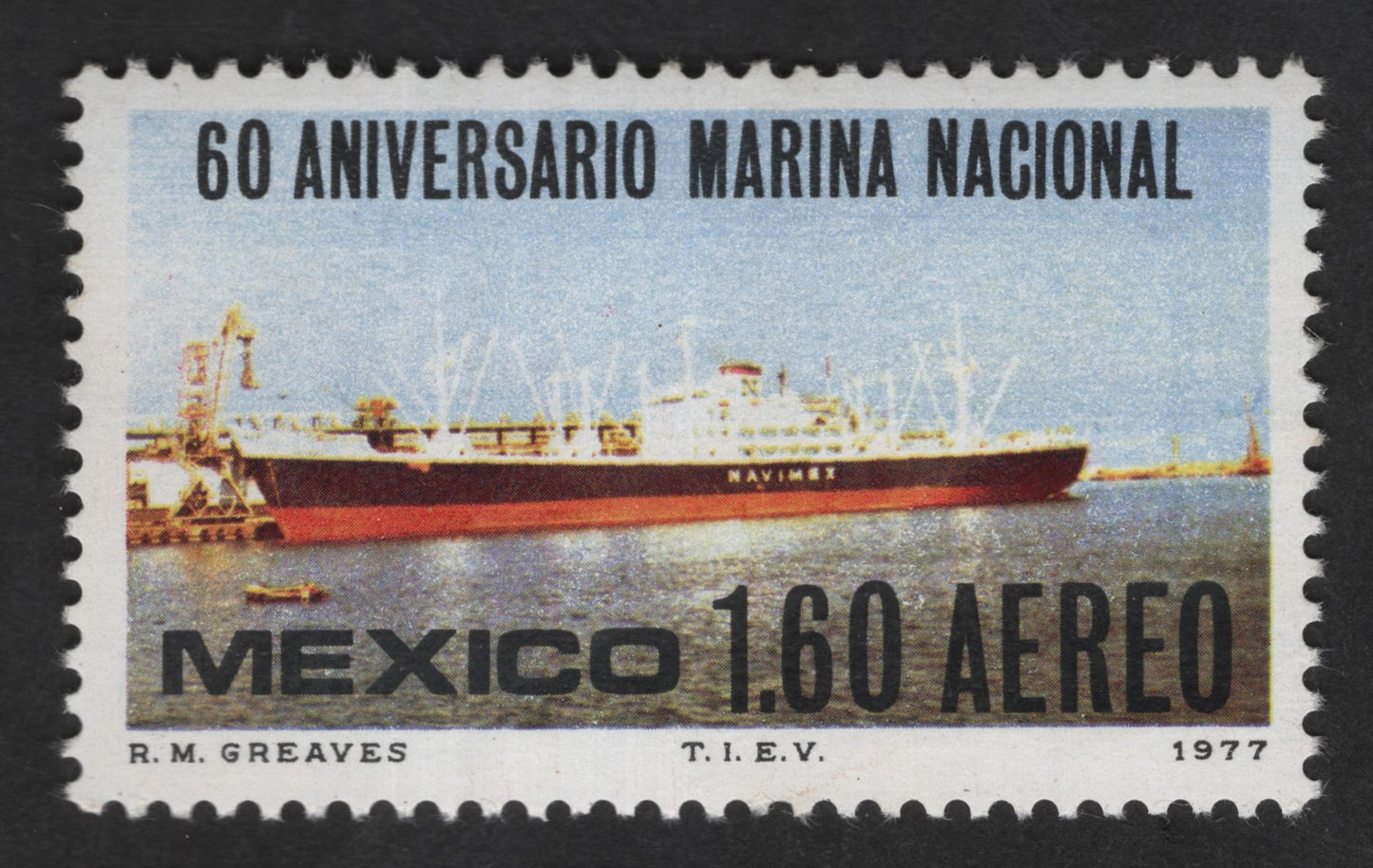 SCG12765 - Mexico 1977 – 60th Anniversary of the National Navy Airmail Stamp (Navmex Tanker)
