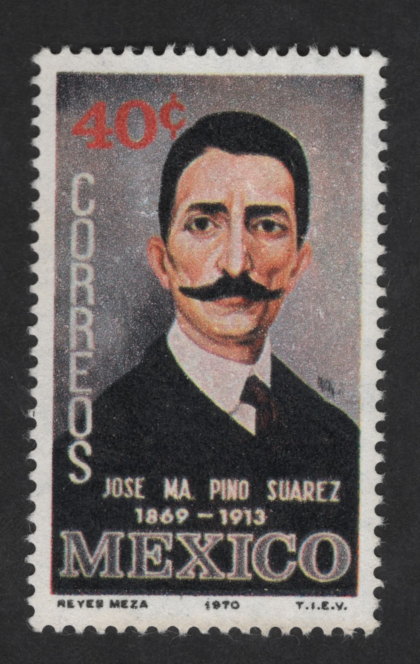 SCG12788 - Mexico 40¢ José María Pino Suárez Revolutionary Leader Stamp