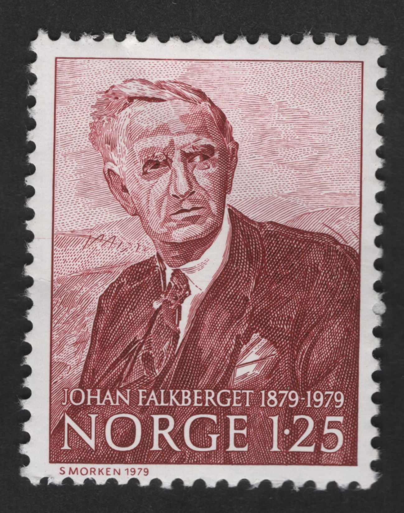 SCG12702 - Norway 1979 – Johan Falkberget Birth Centenary Commemorative Stamp (1.25 Kr)