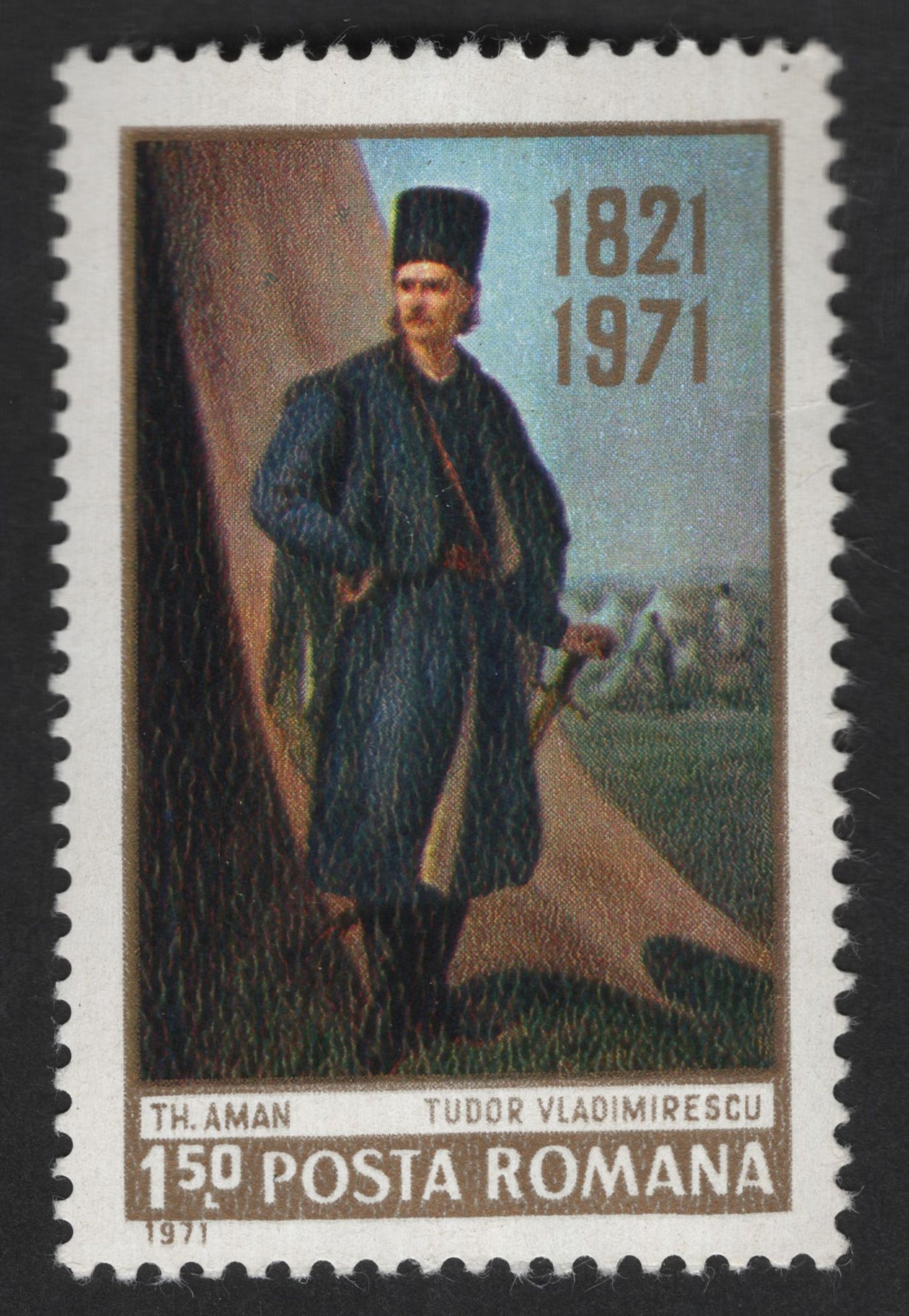 SCG12705 - Romania 1971 – Tudor Vladimirescu Revolutionary Leader (150 Bani)