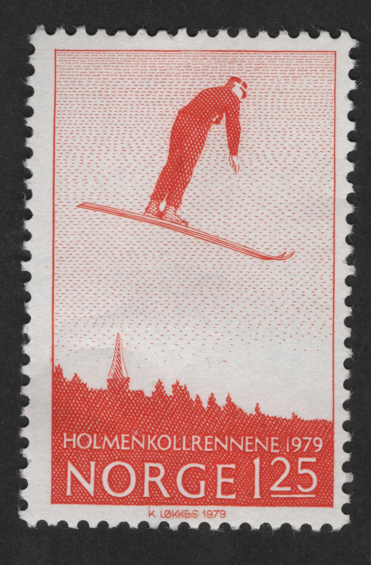 SCG12688 - Norway 1979 – Holmenkollrennen Ski Jumping Commemorative (1.25 Kr)