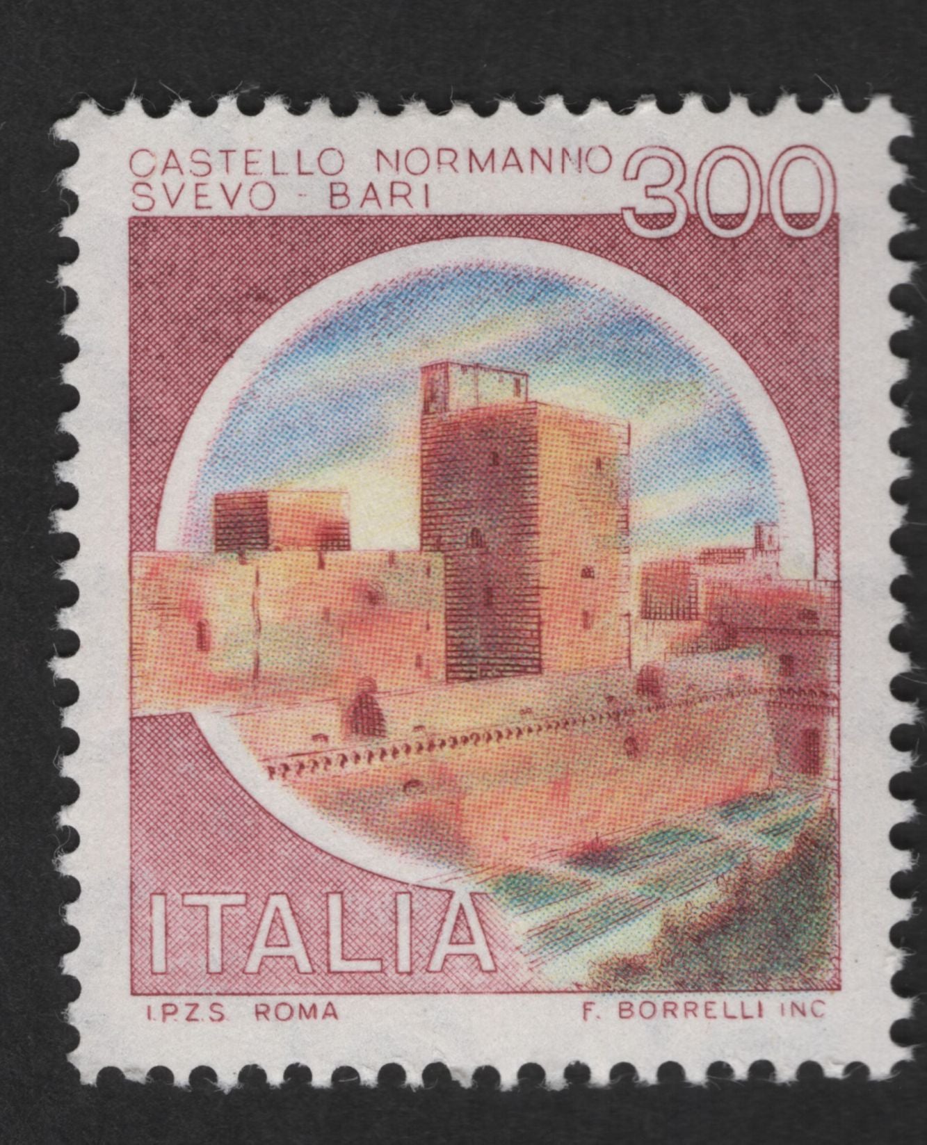 SCG12689 - Italy – 300 Lire Castello Normanno-Svevo, Bari Architectural Stamp