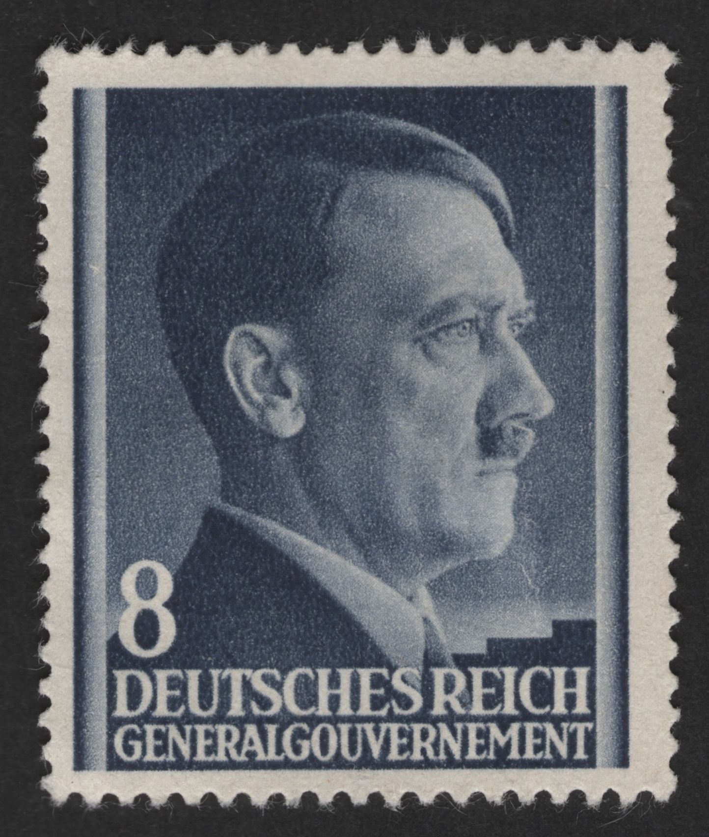 SCG12564 - Germany (Generalgouvernement) 8 Groschen Adolf Hitler Definitive Stamp