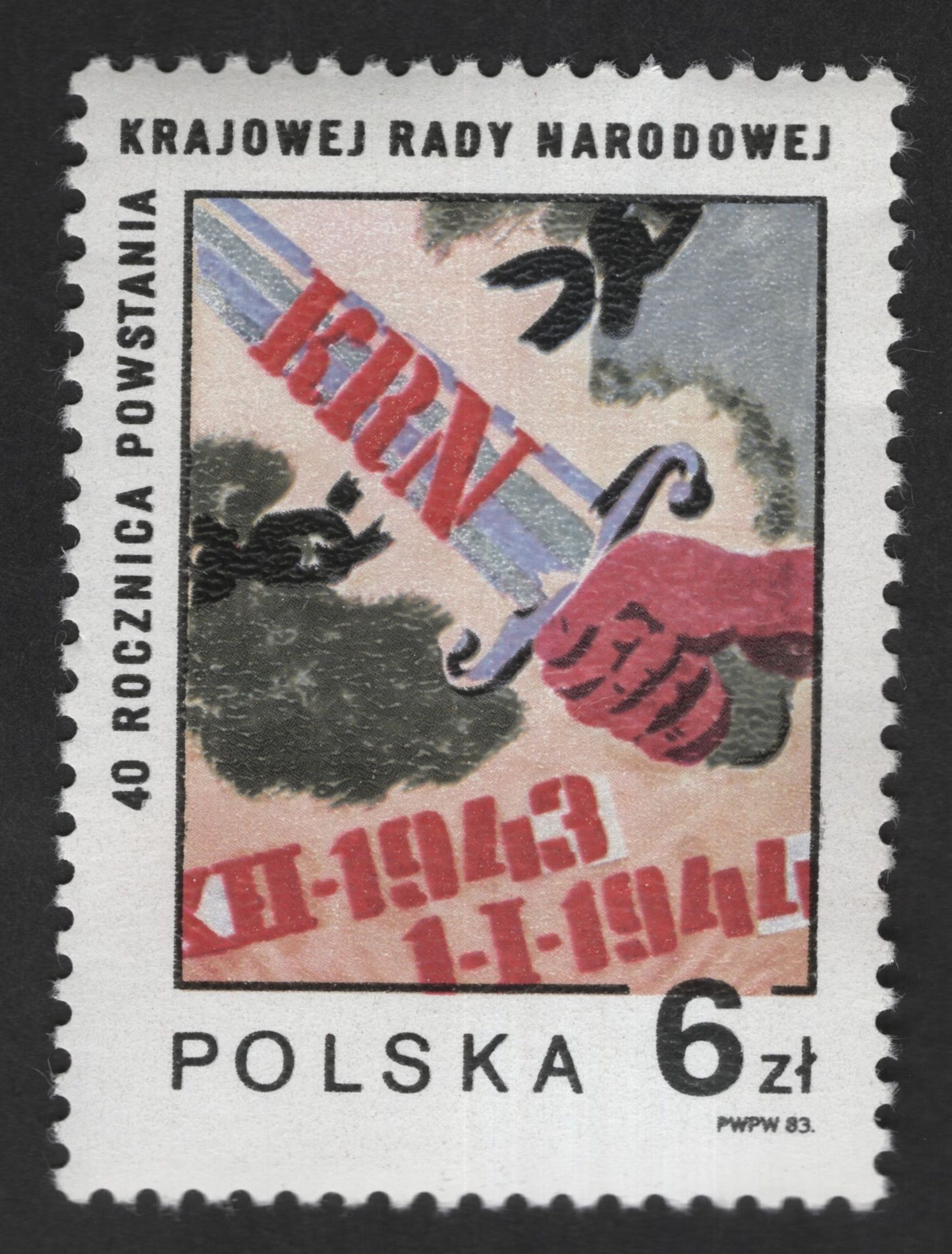 SCG12580 - Poland 1983 – 40th Anniversary of the National Council of the Homeland (KRN) – 6 zł Commemorative Stamp