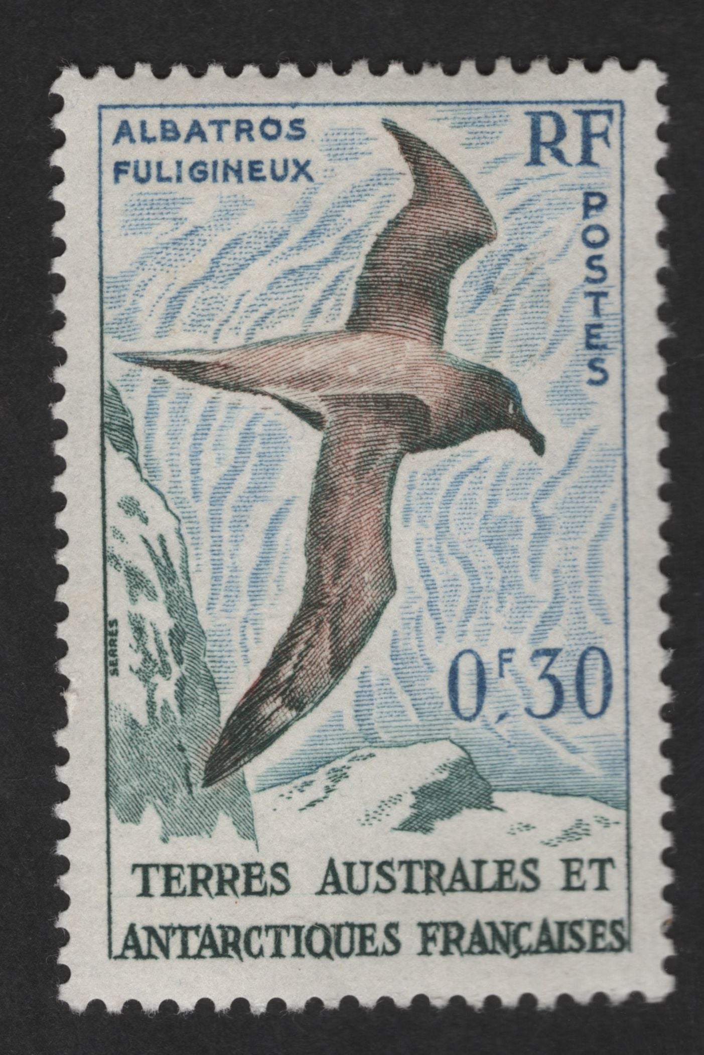 SCG12570 - French Southern & Antarctic Territories 0.30F Sooty Albatross (Albatros Fuligineux)