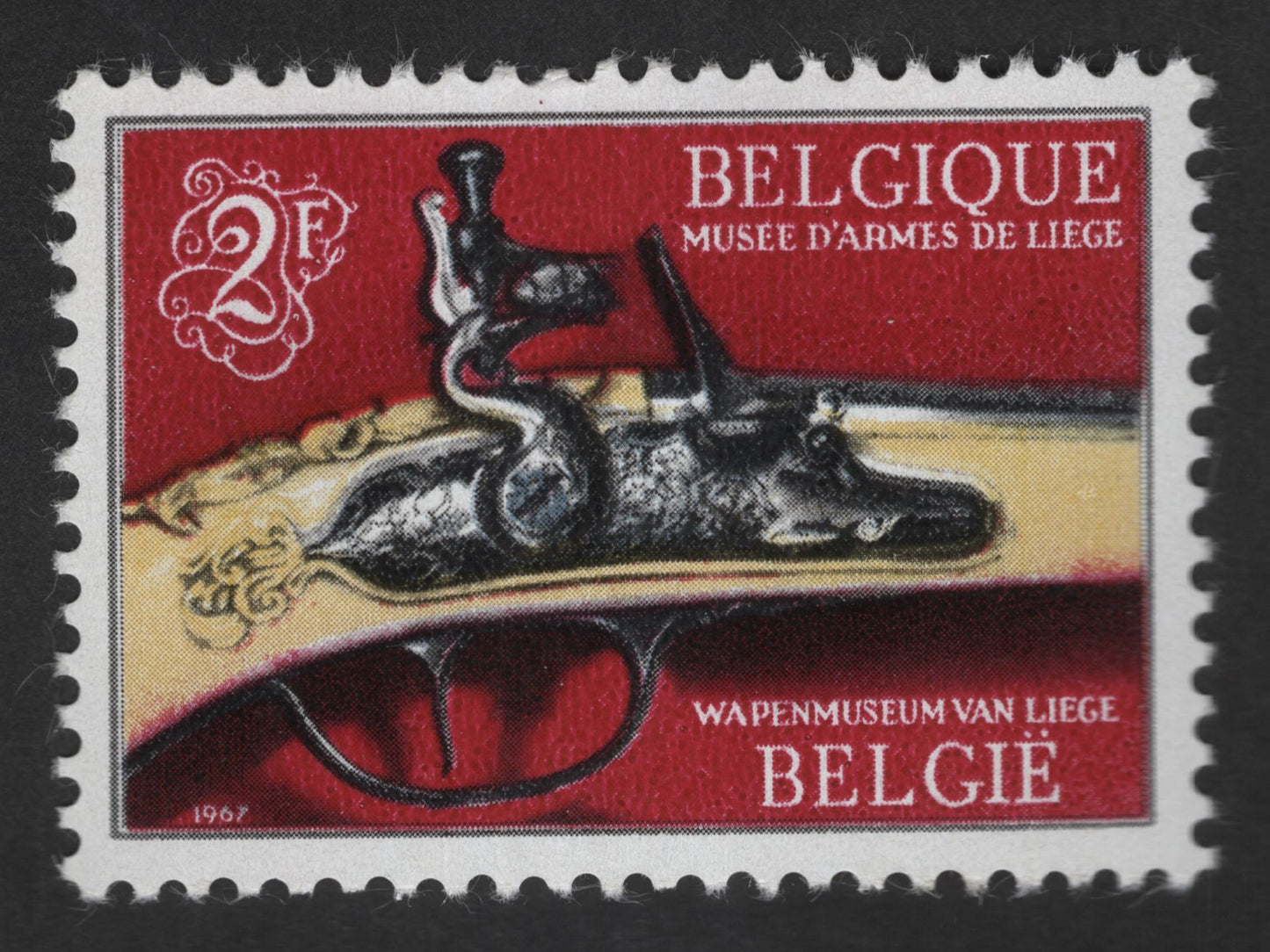 SCG12602 - Belgium 1967 – Musée d'Armes de Liège (Arms Museum) 2F Stamp