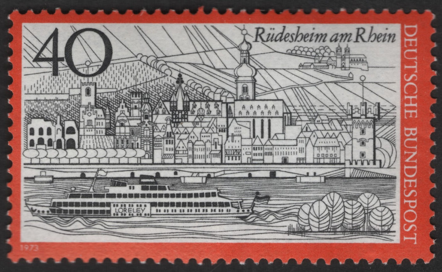 SCG12408 - Germany 1973 – Rüdesheim am Rhein 40 Pfennig