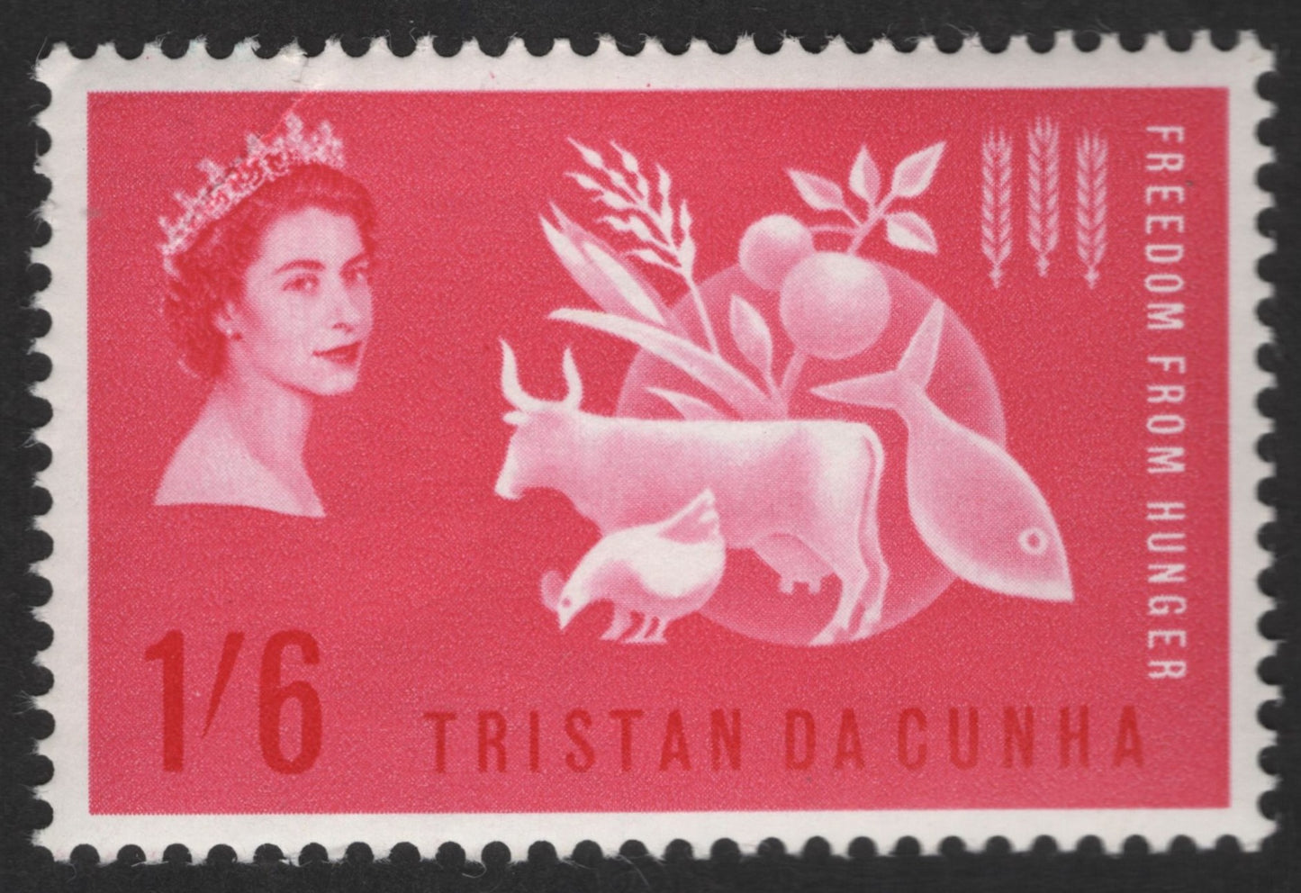 SCG12463 - Tristan da Cunha 1/6d Freedom from Hunger – FAO Campaign Commemorative Stamp
