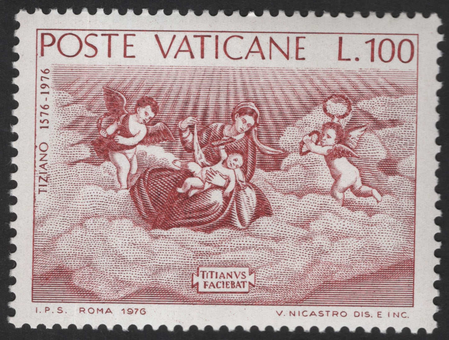 SCG12468 - Vatican City 1976 – Titian Quadricentennial Art Issue (L.100)