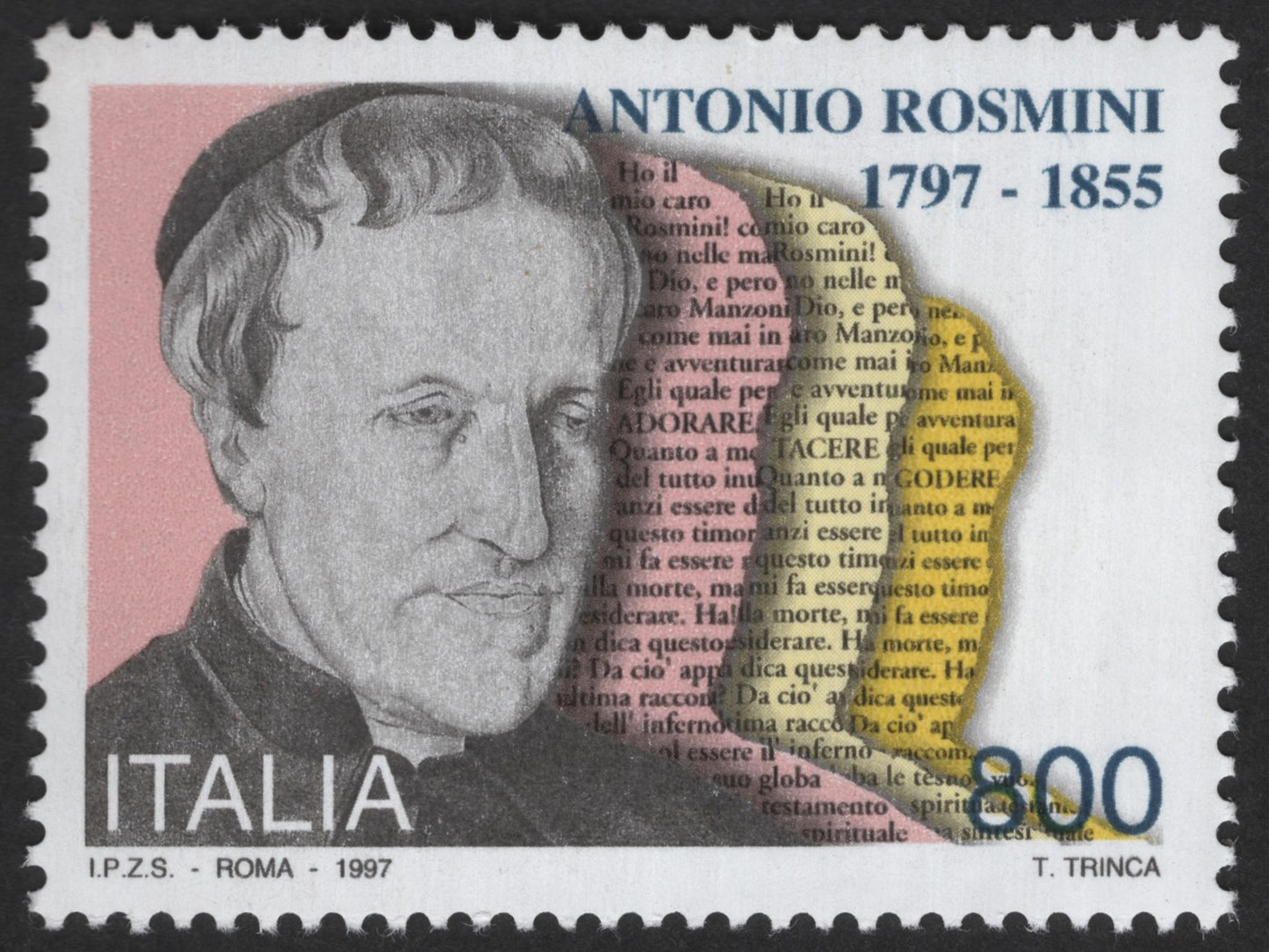 SCG12469 - Antonio Rosmini Birth Bicentenary – Italy 1997