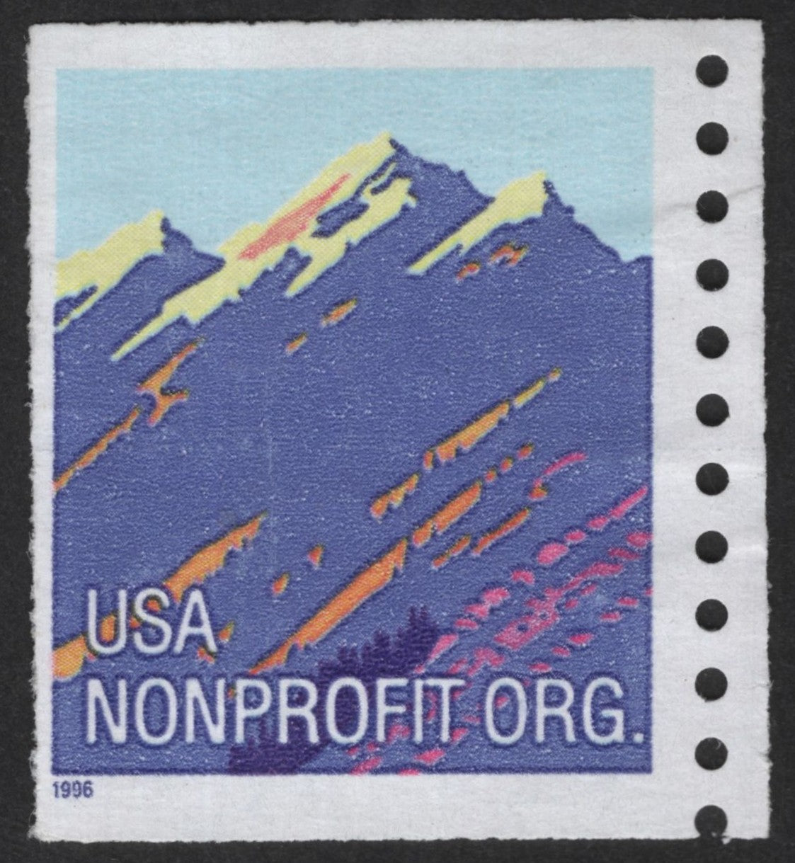 SCG12482 - United States 1996 Nonprofit Organization Bulk Mail Stamp – Mountain Landscape Design