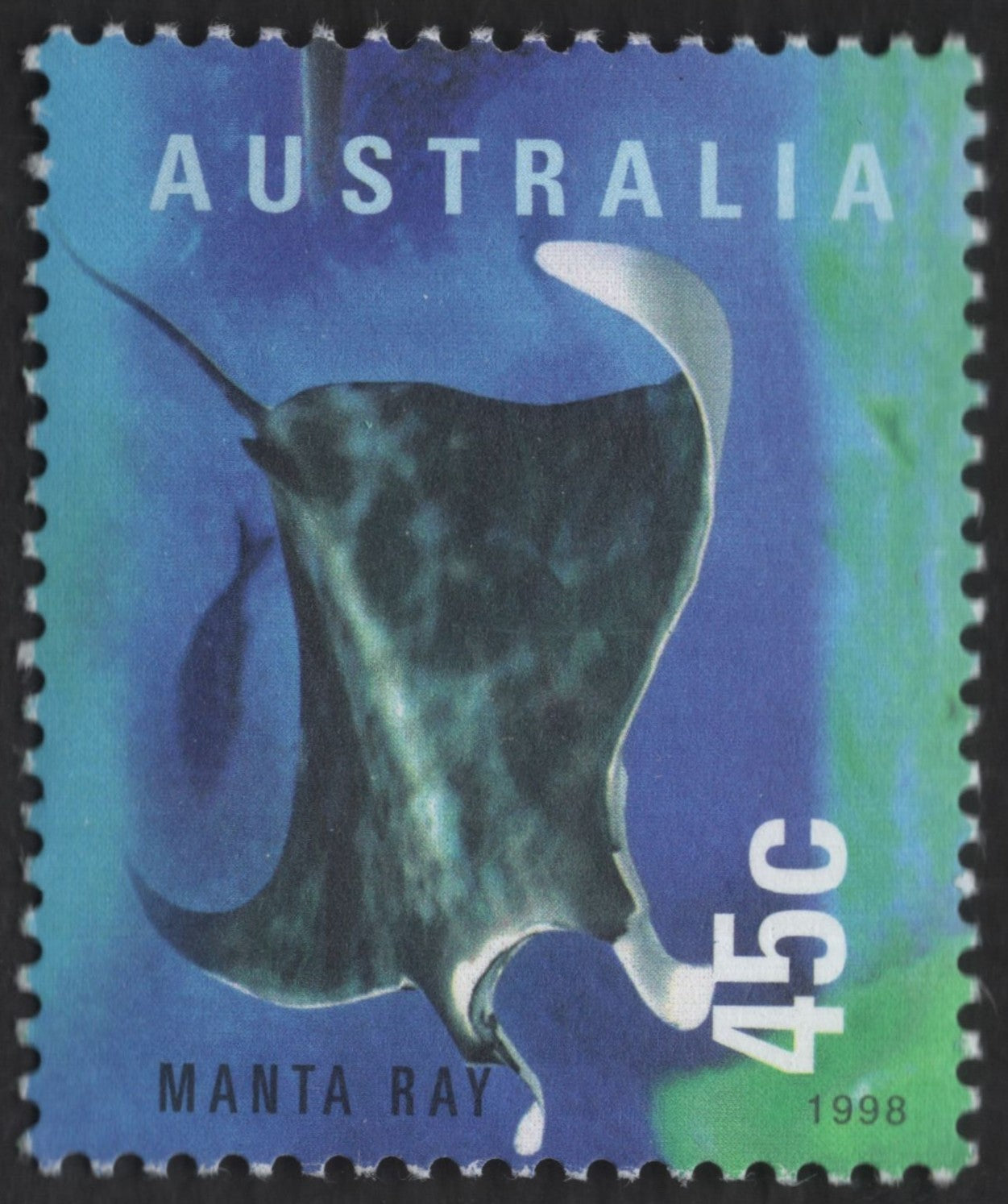 SCG12490 - Australia 1998 – Manta Ray Marine Life 45c Stamp