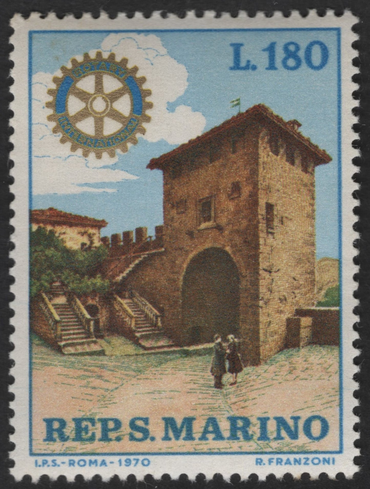SCG12476 - San Marino 1970 – Rotary International Commemorative Stamp (180 Lire)