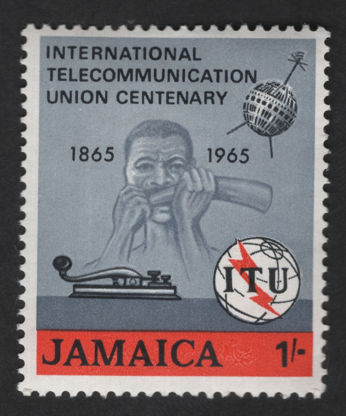 SCG12525 - Jamaica 1965 – International Telecommunication Union (ITU) Centenary 1/- Commemorative Stamp