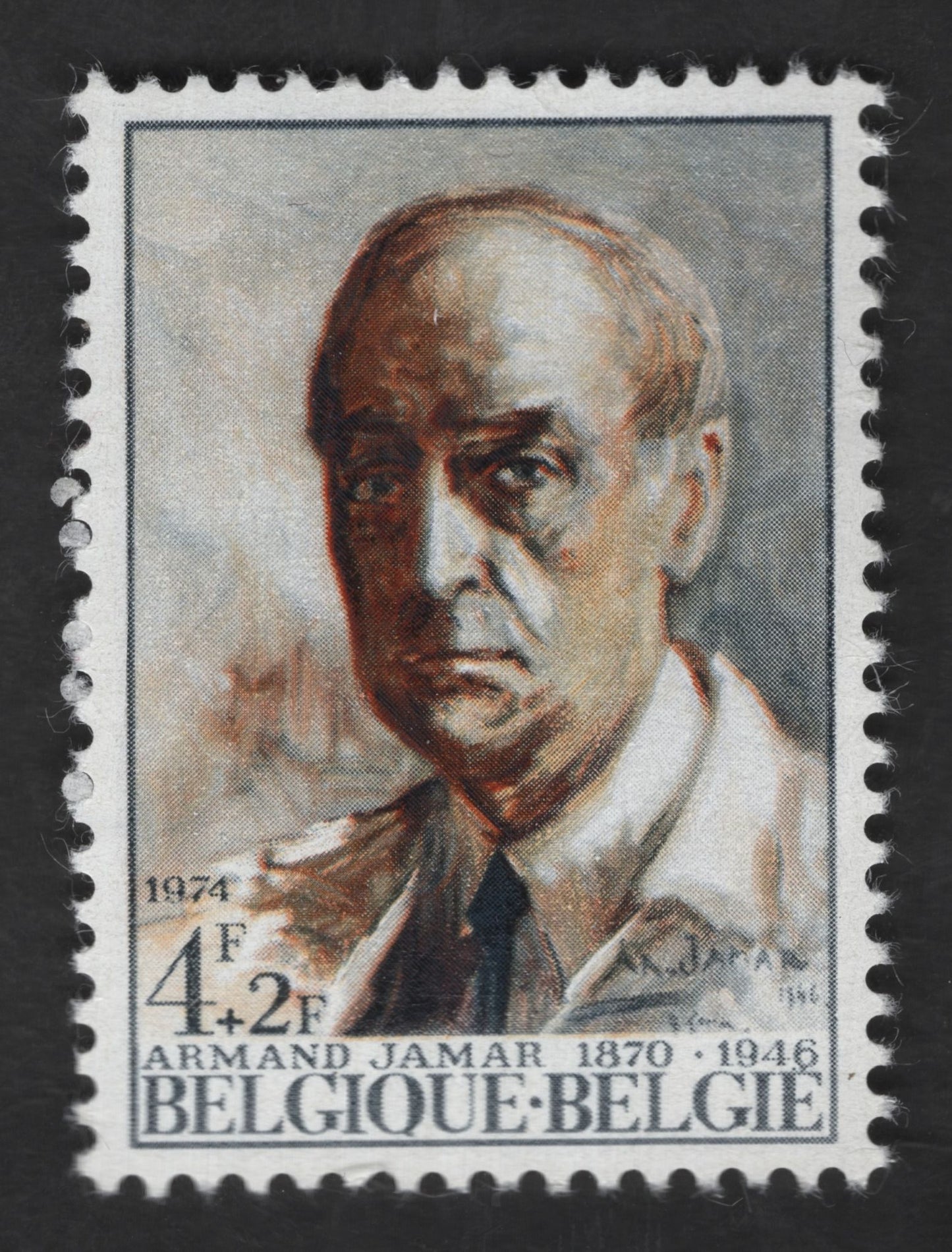 SCG12520 - Belgium 1974 – Dr. Armand Jamar Semi-Postal Commemorative (4F + 2F)