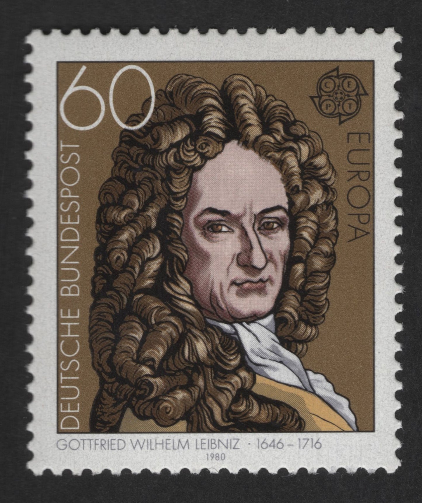 SCG12521 - Germany 1980 – Gottfried Wilhelm Leibniz Europa CEPT Commemorative Stamp