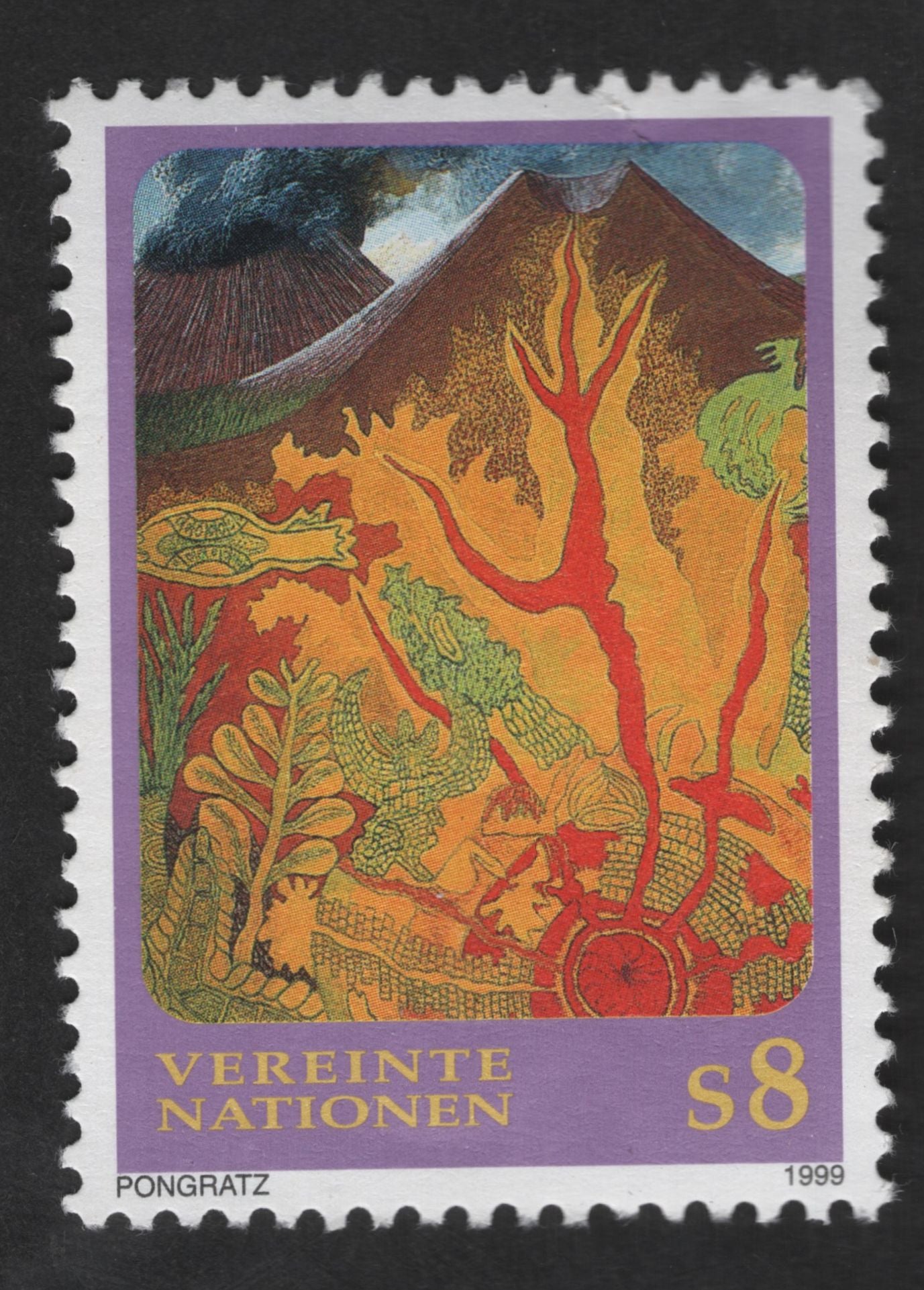 SCG12522 - United Nations (Vienna) 1999 – Volcanic Ecosystem Artwork by Pongratz (S8)