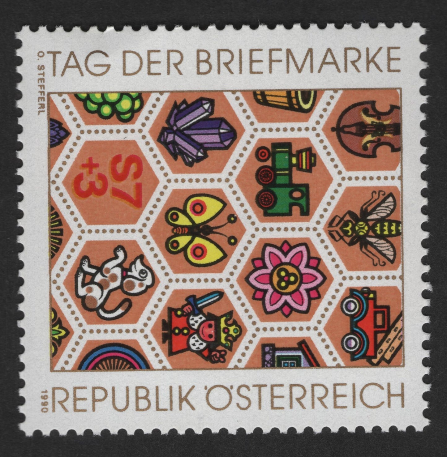 SCG12541 - Austria 1969 “Tag der Briefmarke” – Stamp Day Toy Mosaic Issue