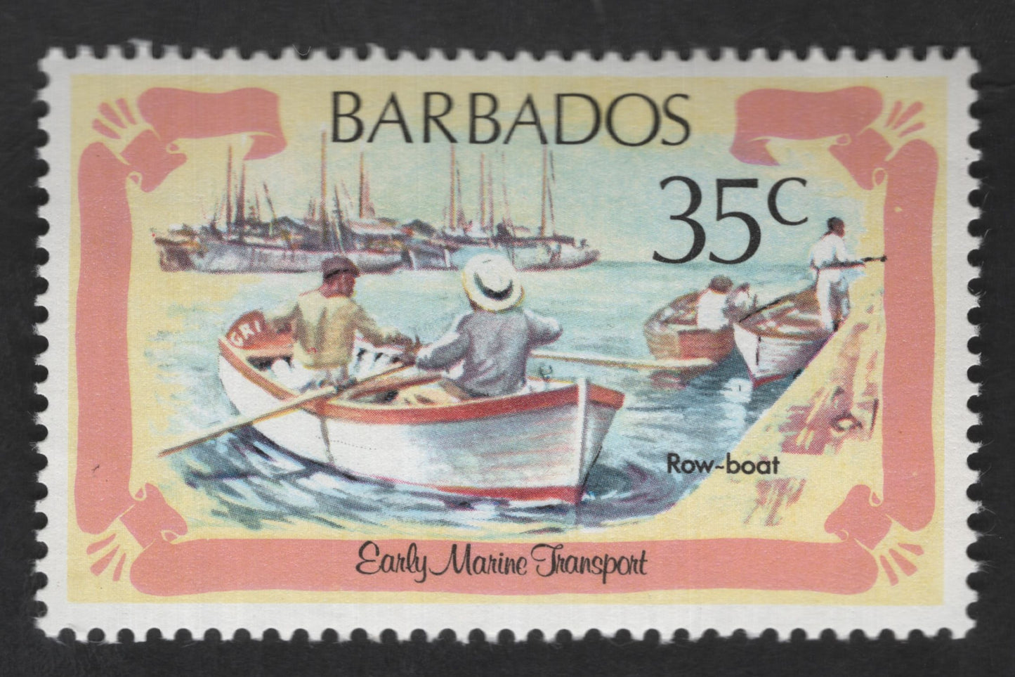 SCG12547 - Barbados 35¢ Row-Boat – Early Marine Transport